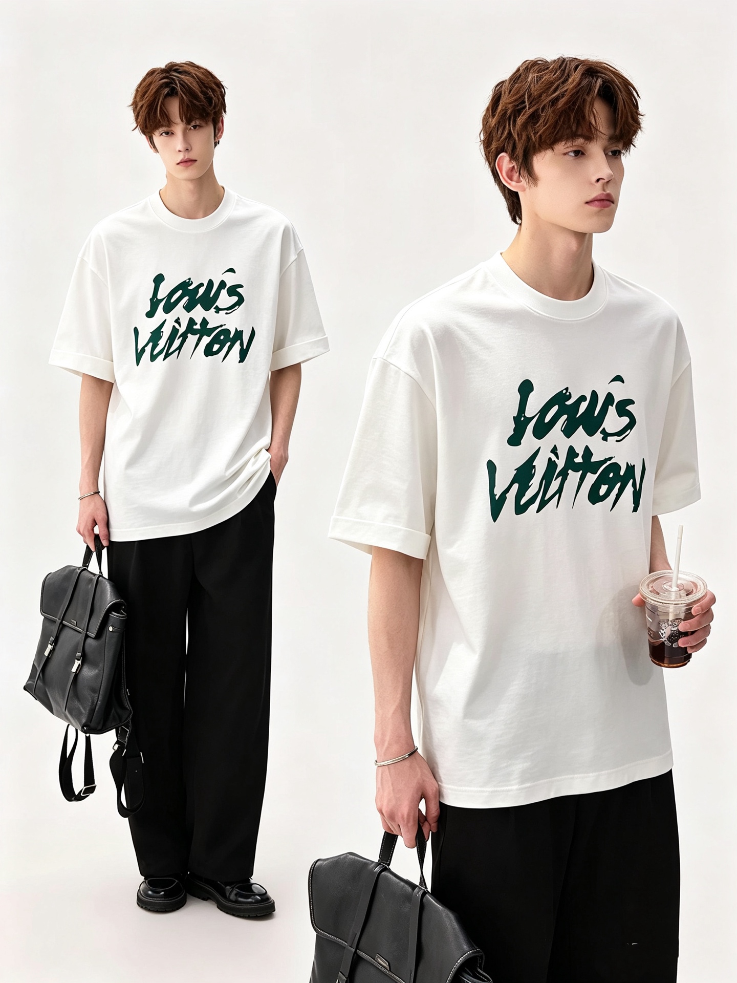 LouisVuitt*路易*登 2026春夏全新系列单品上线，非常时髦前卫的一款男女同款短袖T恤，标识logo图案印花修