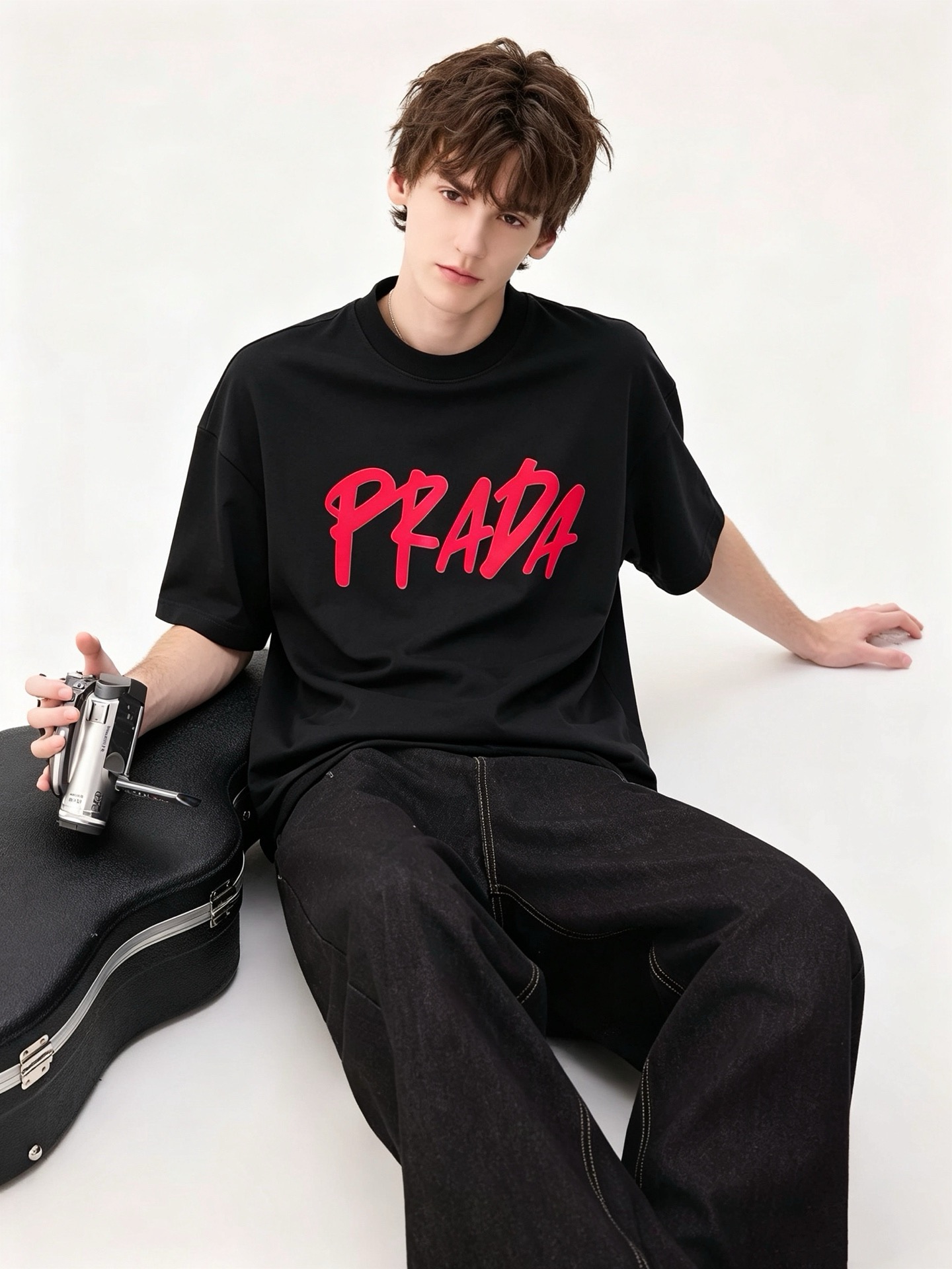 PRAD*A普*达2026春夏新款男女同款👫短袖T恤，最新款全网独家首上！！~既经典有时尚百搭，谁不爱啊，将经典再次展现
