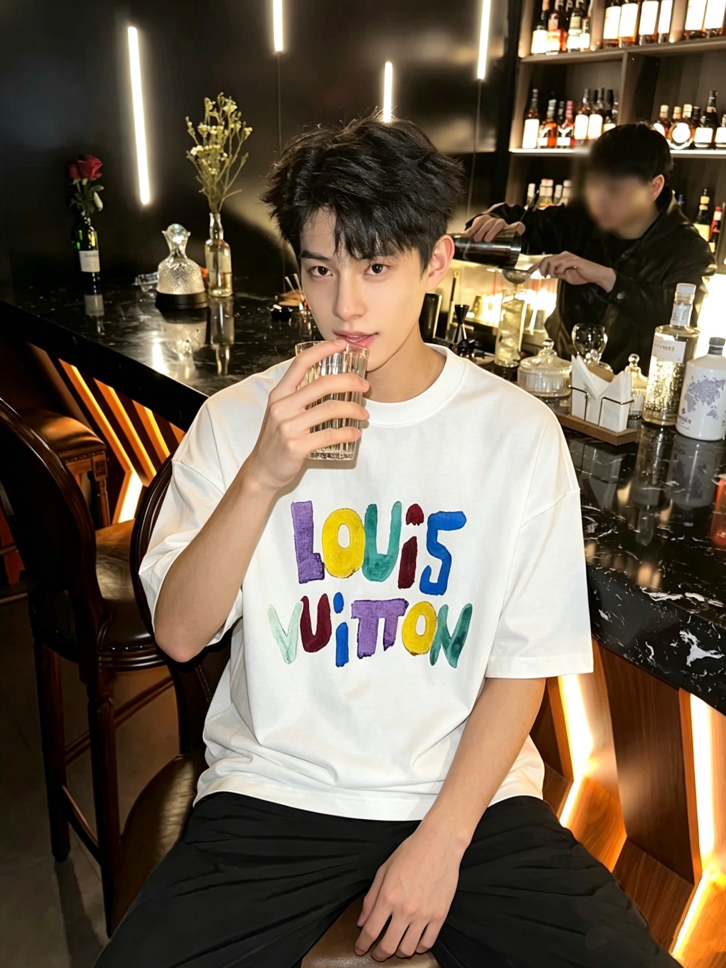 LouisVuitt*路易*登 2026春夏全新系列单品上线，非常时髦前卫的一款男女同款短袖T恤，标识logo图案印花修