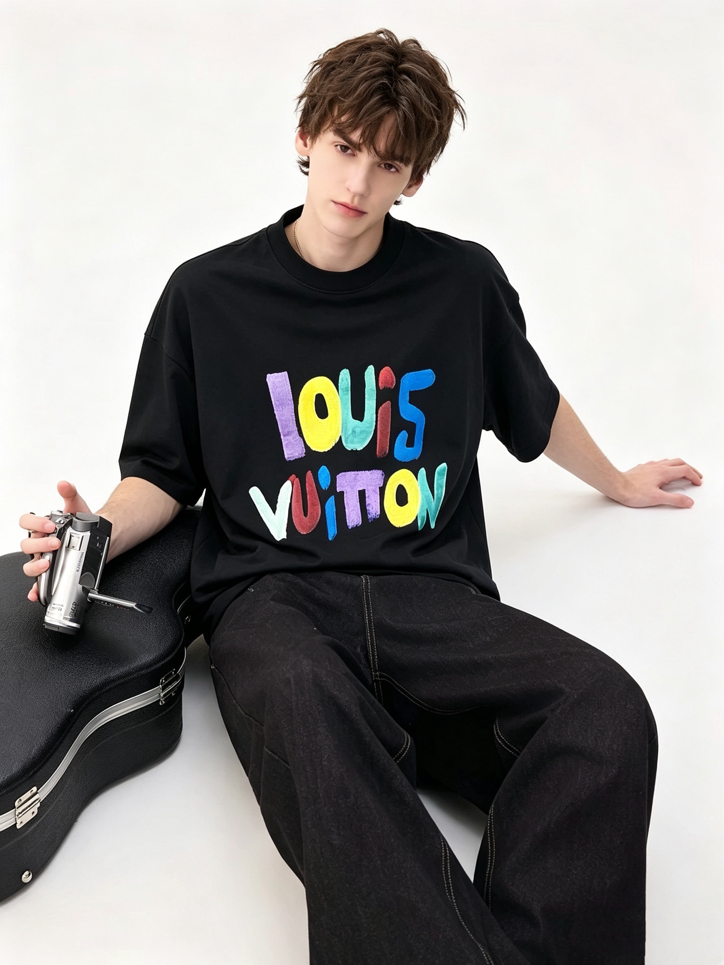 LouisVuitt*路易*登 2026春夏全新系列单品上线，非常时髦前卫的一款男女同款短袖T恤，标识logo图案印花修