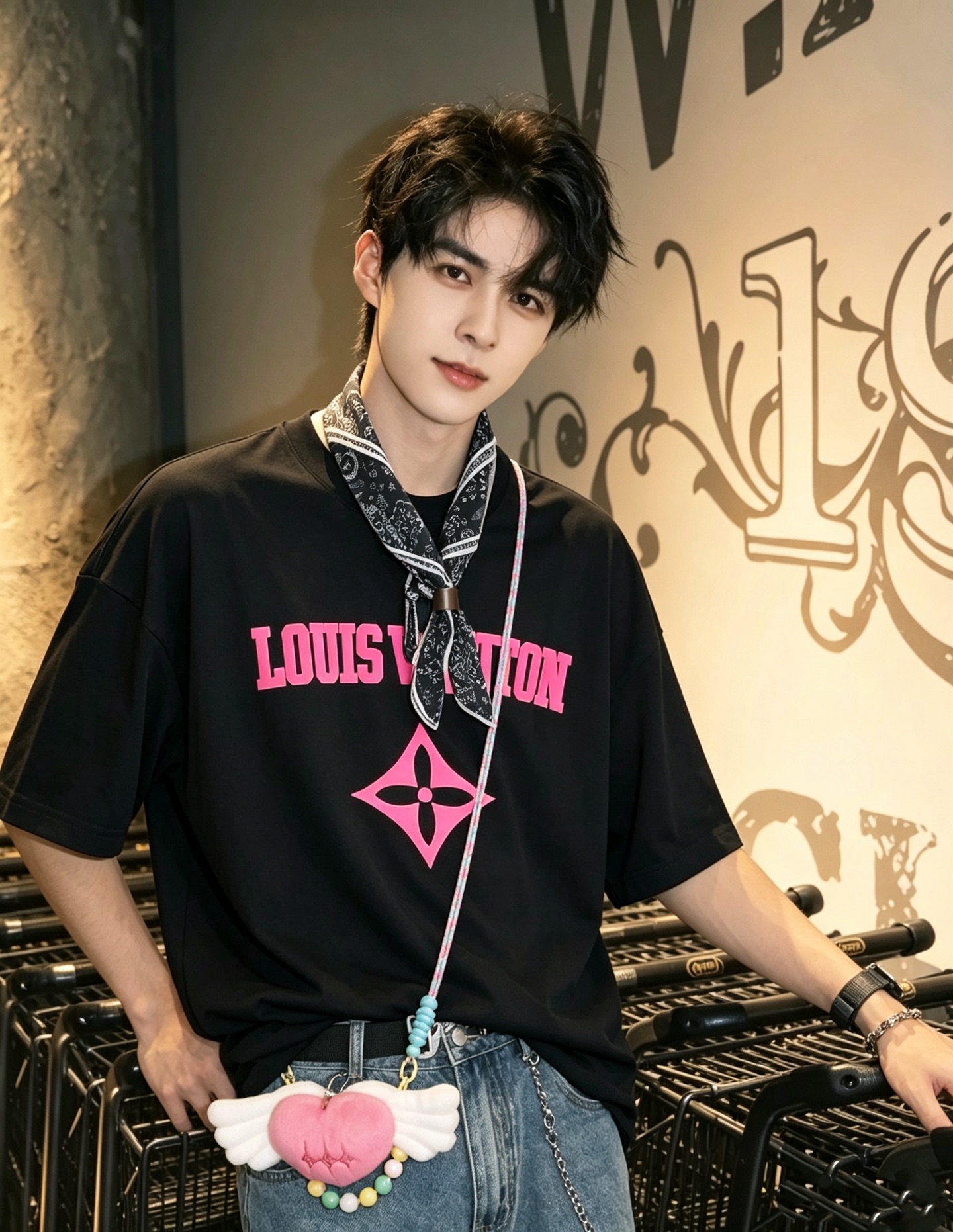LouisVuitt*路易*登 2026春夏全新系列单品上线，非常时髦前卫的一款男女同款短袖T恤，标识logo图案印花修