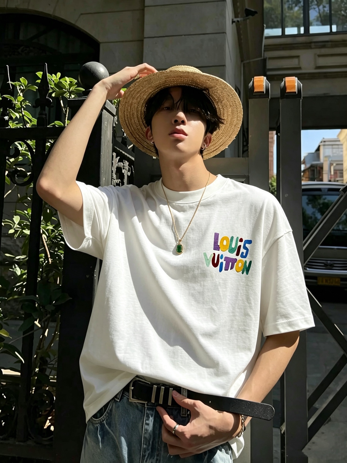 LouisVuitt*路易*登 2026春夏全新系列单品上线，非常时髦前卫的一款男女同款短袖T恤，标识logo图案印花修