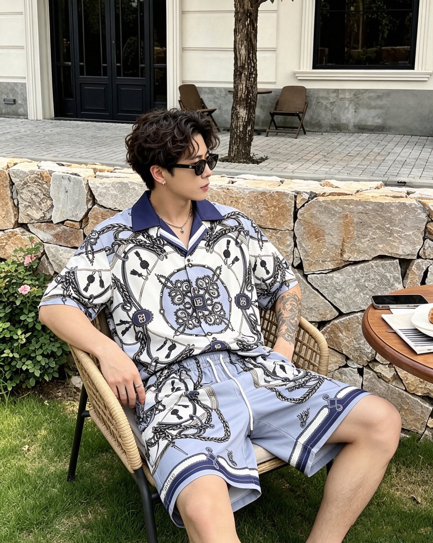 Dolce&Gabba*a 杜嘉*纳2026春夏新款男女同款👫睡衣套装，专柜同步发售！定制专属丝绸棉面料，衣身logo图