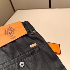 HERM*S 爱*仕 2026春夏男士高端棉麻休闲裤 海外贸易公司渠道订单 !男士休闲修身直筒休闲裤!上海恒隆店在售 HERM*S 爱*仕 2026春夏男士高端棉麻休闲裤 海外贸易公司渠道订单 !男士休闲修身直筒休闲裤!上海恒隆店在售