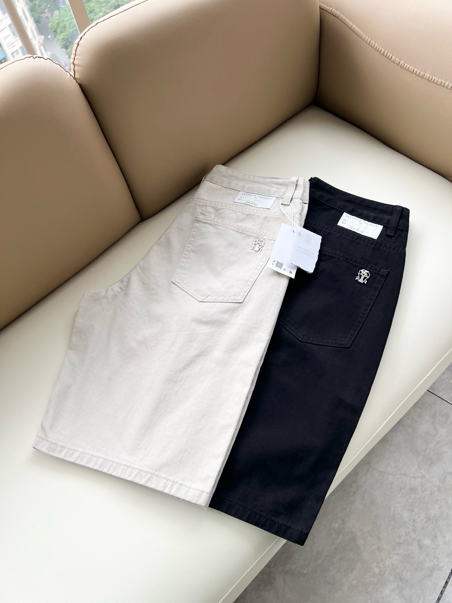 BC-Brunello Cucineli 2026春夏新品男士时装款高端纯棉休闲短裤，香港洋行渠道货，日本原厂出品，纯血