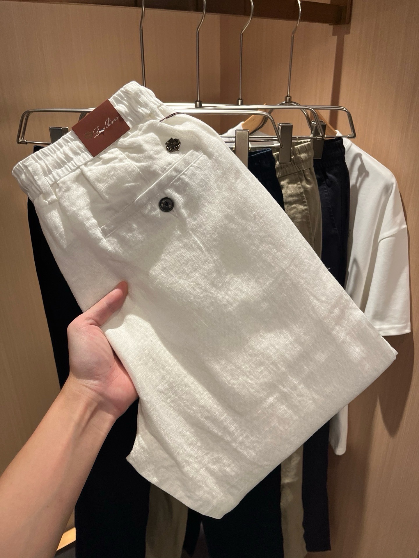 Loro Piana诺悠翩雅 2026春夏新品男士棉麻休闲裤，最新的贸易订单全品相！！网红款！上身舒适透气，不僵硬，整体