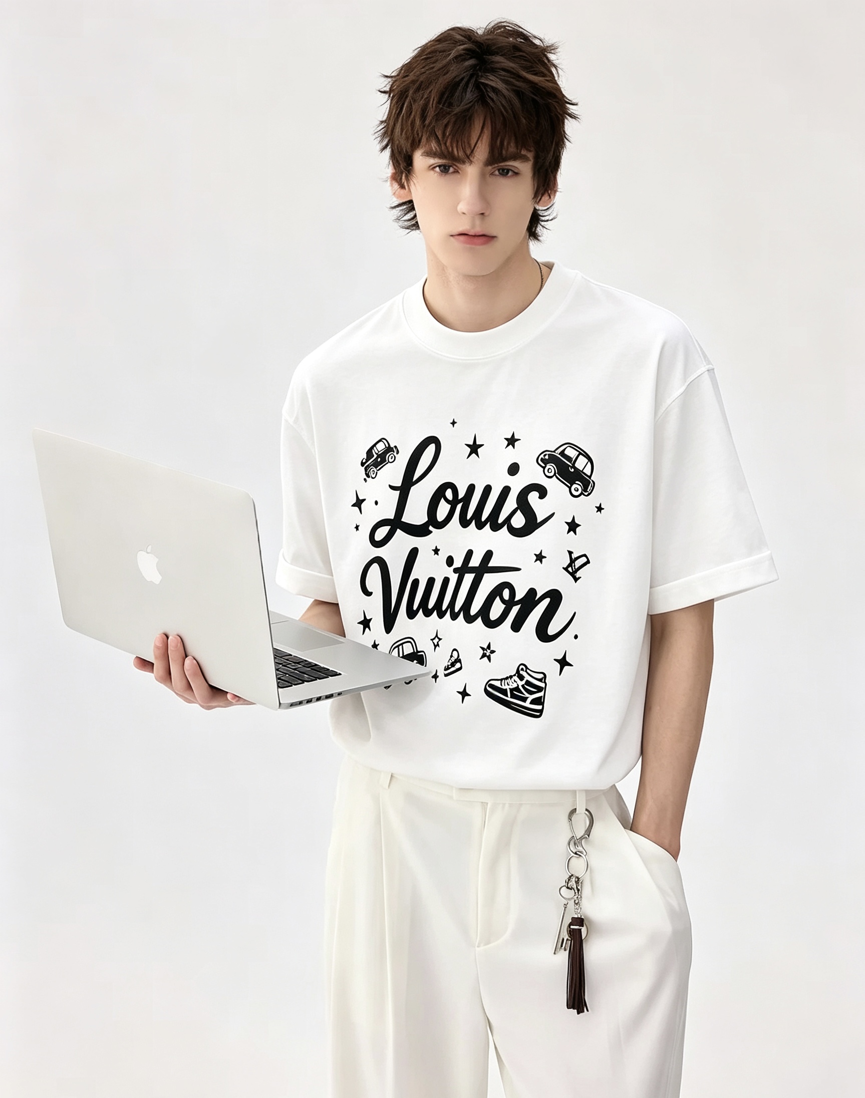 LouisVuitt*路易*登 2026春夏全新系列单品上线,非常时髦前卫的一款男女同款短袖T恤,标识logo图案印花修 LouisVuitt*路易*登 2026春夏全新系列单品上线,非常时髦前卫的一款男女同款短袖T恤,标识logo图案印花修