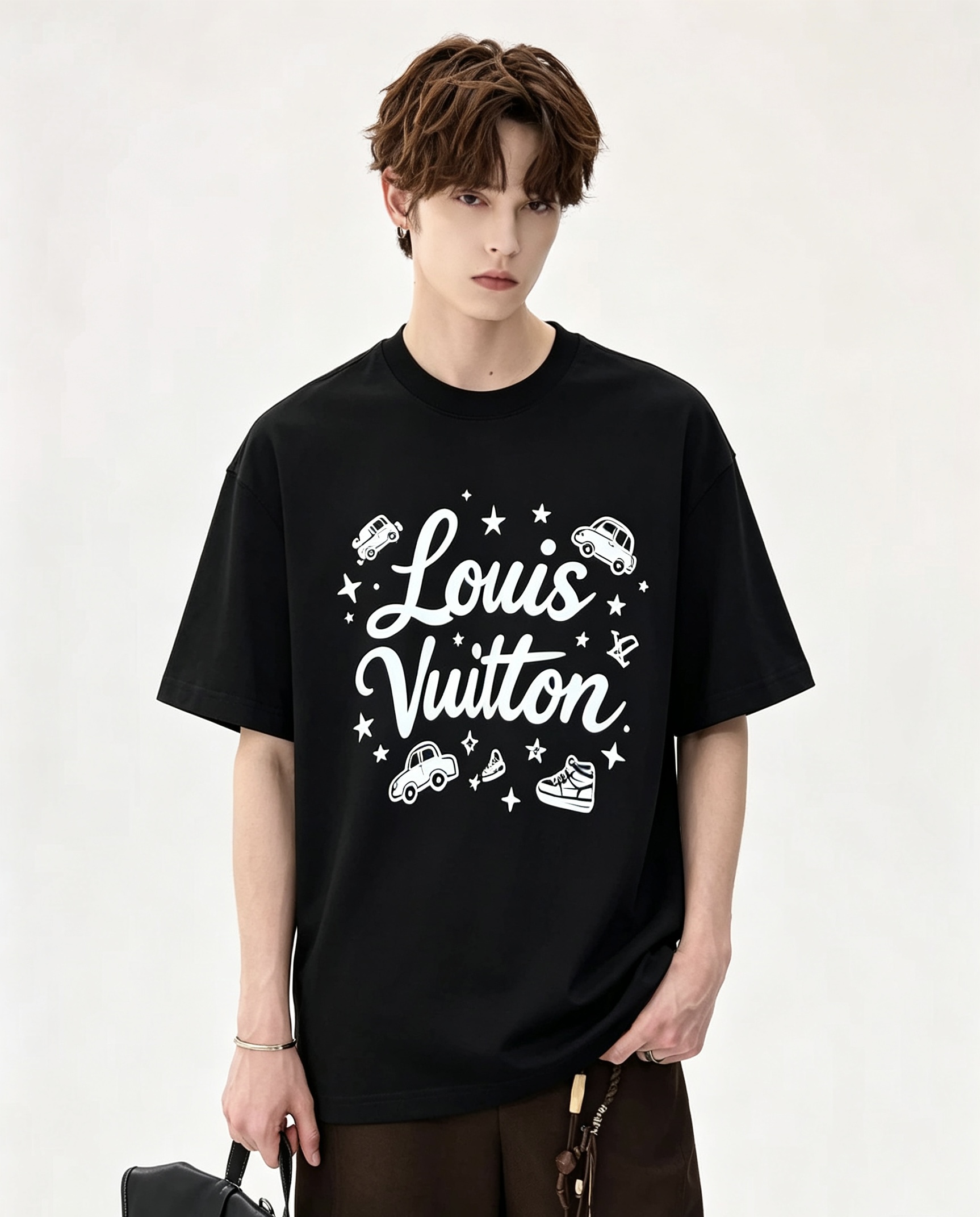 LouisVuitt*路易*登 2026春夏全新系列单品上线,非常时髦前卫的一款男女同款短袖T恤,标识logo图案印花修 LouisVuitt*路易*登 2026春夏全新系列单品上线,非常时髦前卫的一款男女同款短袖T恤,标识logo图案印花修