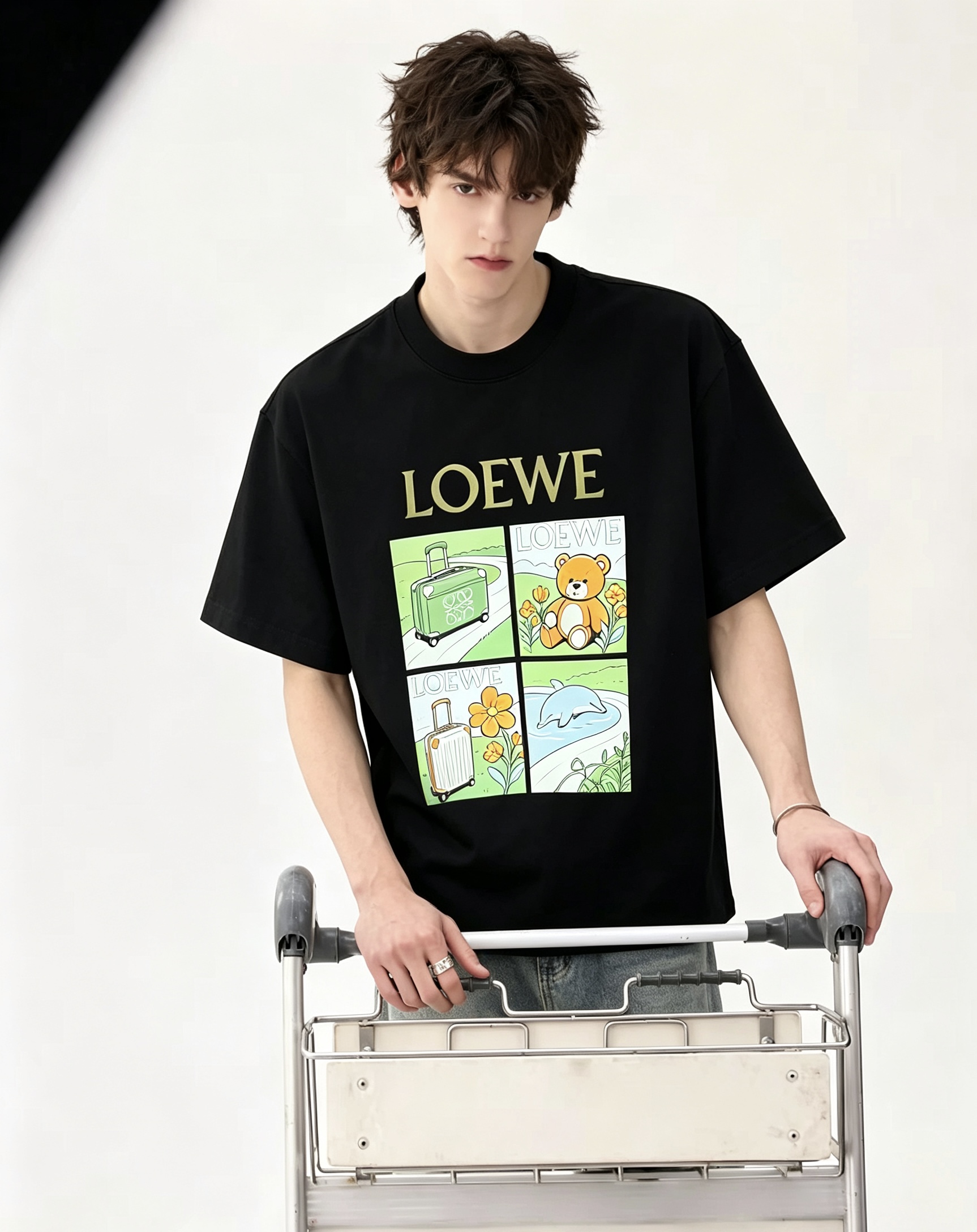 LOE*WE罗*威 2026春夏新款男女同款👫短袖T恤,意大利原厂订单渠道,极具个性高级风,标志logo图案印花工艺设计 LOE*WE罗*威 2026春夏新款男女同款👫短袖T恤,意大利原厂订单渠道,极具个性高级风,标志logo图案印花工艺设计