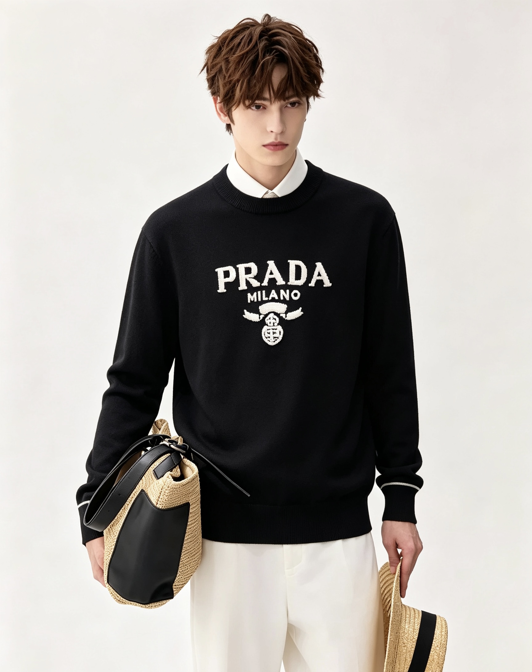 PRAD*A普*达2026秋冬新款男士针织羊毛衫,最新款全网独家首上!!~既经典有时尚百搭,谁不爱啊,将经典再次展现,非 PRAD*A普*达2026秋冬新款男士针织羊毛衫,最新款全网独家首上!!~既经典有时尚百搭,谁不爱啊,将经典再次展现,非