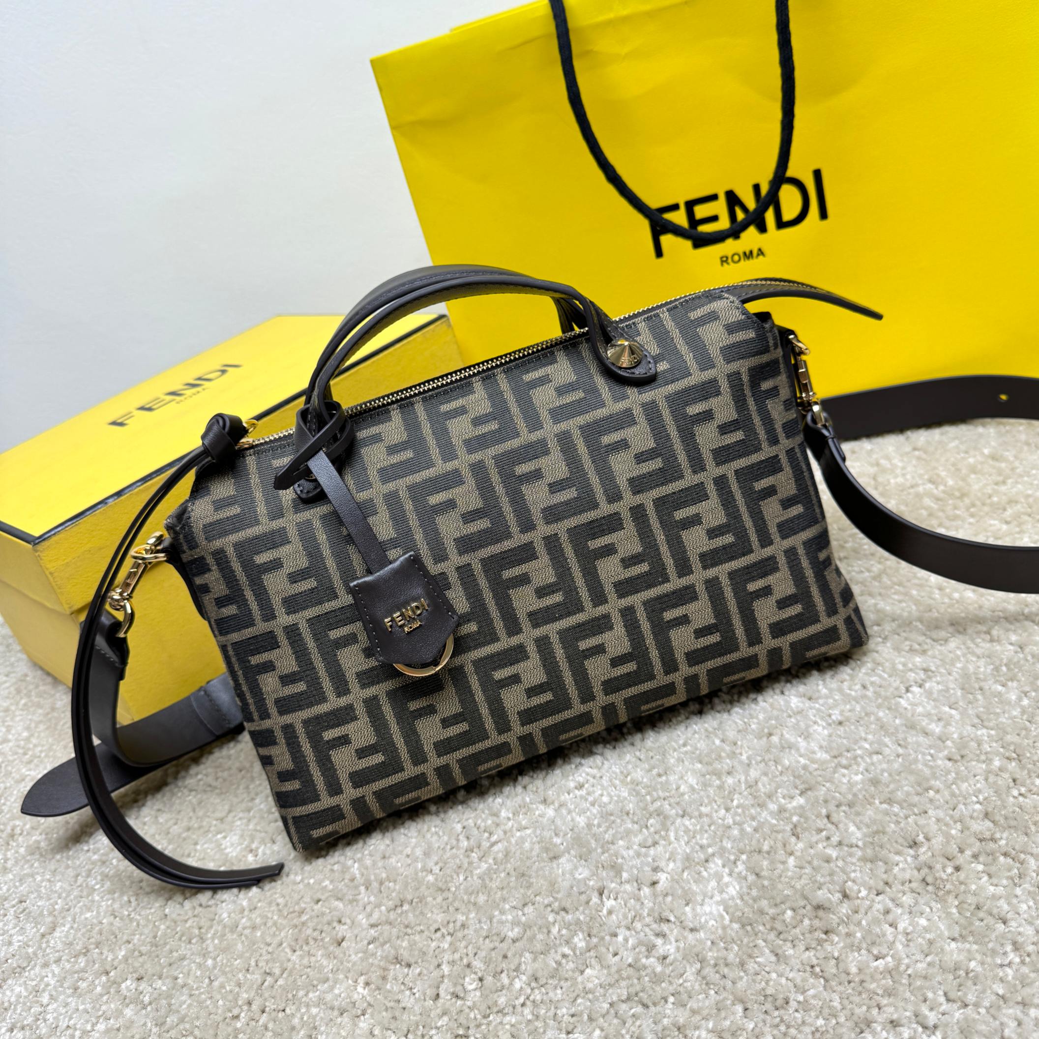 Fendi By The Way Bags Handbags Brown Dark Gold Calfskin Cowhide Fall/Winter Collection