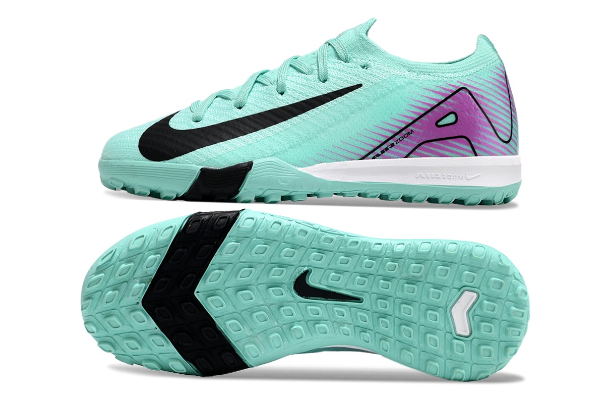 图片[6]-耐克刺客十六FG底30-35足球鞋，鞋面设计贴合脚型，鞋面材质兼顾轻质与韧性，能提供良好的包裹感。鞋底的鞋钉分布和形状设计多有助于球员在草地等足球场地更好地抓地和转向，不同的配色增加了个性化选择。足球鞋主要用于足球运动，能提升球员在场上的表现，帮助球员更灵活地奔跑、传球和射门 。-选品中心