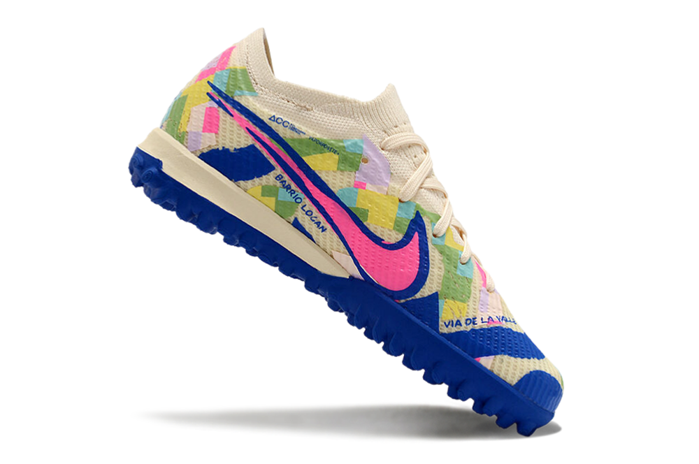 图片[8]-刺客十五系列足球鞋是耐克推出的专业足球鞋款。鞋面采用高科技材质，贴合脚型，能提供良好的触球感，助力精准控球。大底设计增强抓地力，无论是加速、急停还是变向，都能稳稳助力，适合场上各个位置的球员。 从外观上看，它色彩丰富多样，有粉色、米色、湖蓝色、荧光绿等多种亮眼配色，兼具时尚与个性，满足不同审美需求。-选品中心