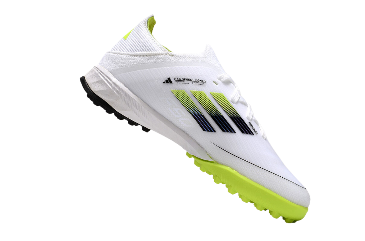 图片[9]-阿迪达斯的#50系列足球鞋，鞋面采用针织防水材质，能在比赛中有效阻挡水分进入，保持脚部干爽。鞋侧标志性的三道杠彰显品牌特色。 有FG底TF底鞋底设计注重抓地力，纹路多样且清晰，能适应不同场地状况，助力球员在球场上快速奔跑、灵活转向。颜色丰富，有白色、紫色、荧光绿、红色等，满足个性化需求。尺码涵盖30 – 35码，适合小尺码脚型的球员 。-选品中心