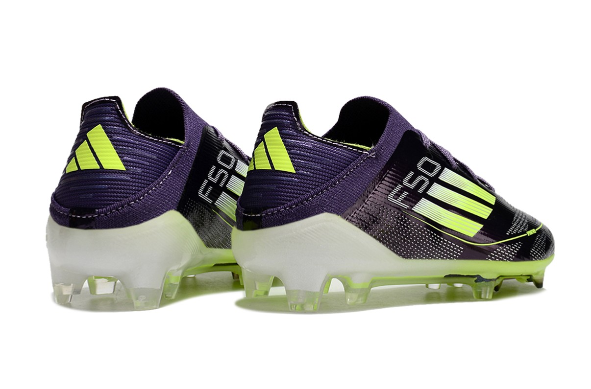 图片[5]-阿迪达斯的#50系列足球鞋，鞋面采用针织防水材质，能在比赛中有效阻挡水分进入，保持脚部干爽。鞋侧标志性的三道杠彰显品牌特色。 有FG底TF底鞋底设计注重抓地力，纹路多样且清晰，能适应不同场地状况，助力球员在球场上快速奔跑、灵活转向。颜色丰富，有白色、紫色、荧光绿、红色等，满足个性化需求。尺码涵盖30 – 35码，适合小尺码脚型的球员 。-选品中心
