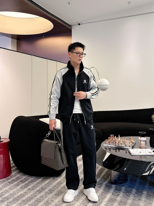 Dior Black & Gray Logo Embroidered Tracksuit - Classic & Versatile, M-XXXL 1 Dior Black & Gray Logo Embroidered Tracksuit - Classic & Versatile, M-XXXL