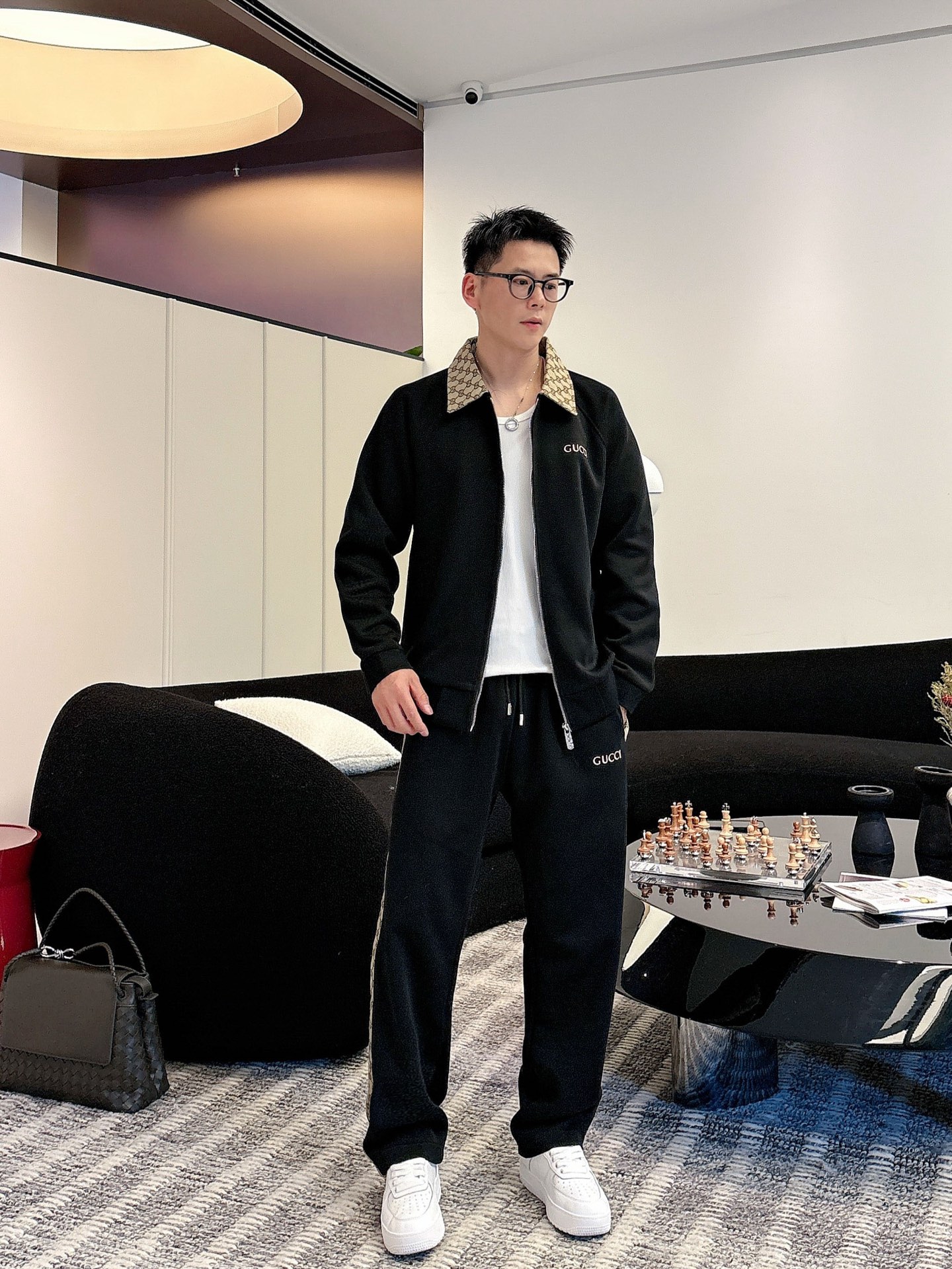 Gucci Men's Luxury Black Two-Piece Tracksuit - Autumn/Winter Collection 2 i1757880094199 3894 0 0