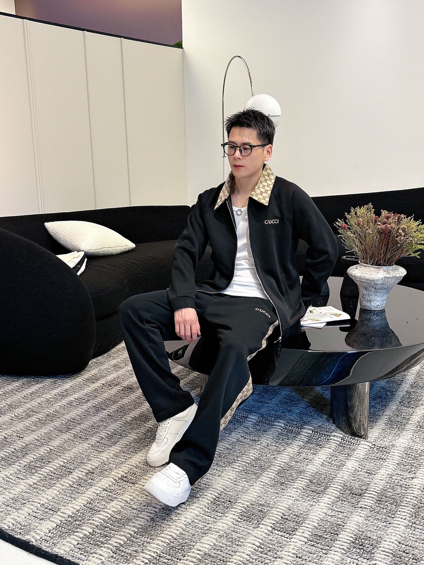 Gucci Men's Luxury Black Two-Piece Tracksuit - Autumn/Winter Collection 5 i1757880099807 82 0 3