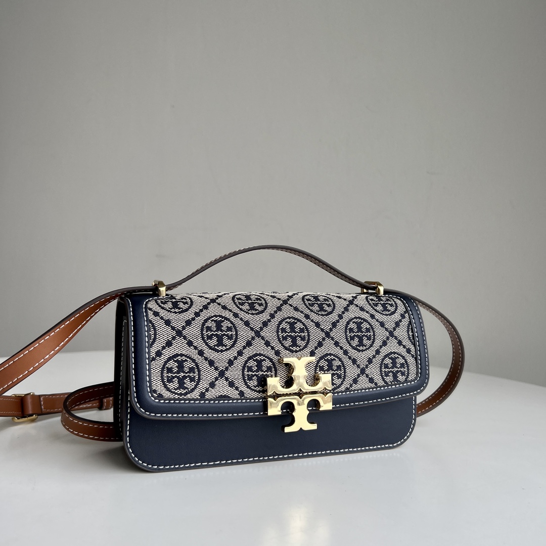 Tory Burch ～TB Eleanor新款迷你豆腐包 新版本 可调节肩带 纳帕牛皮面料 柔软舒适
