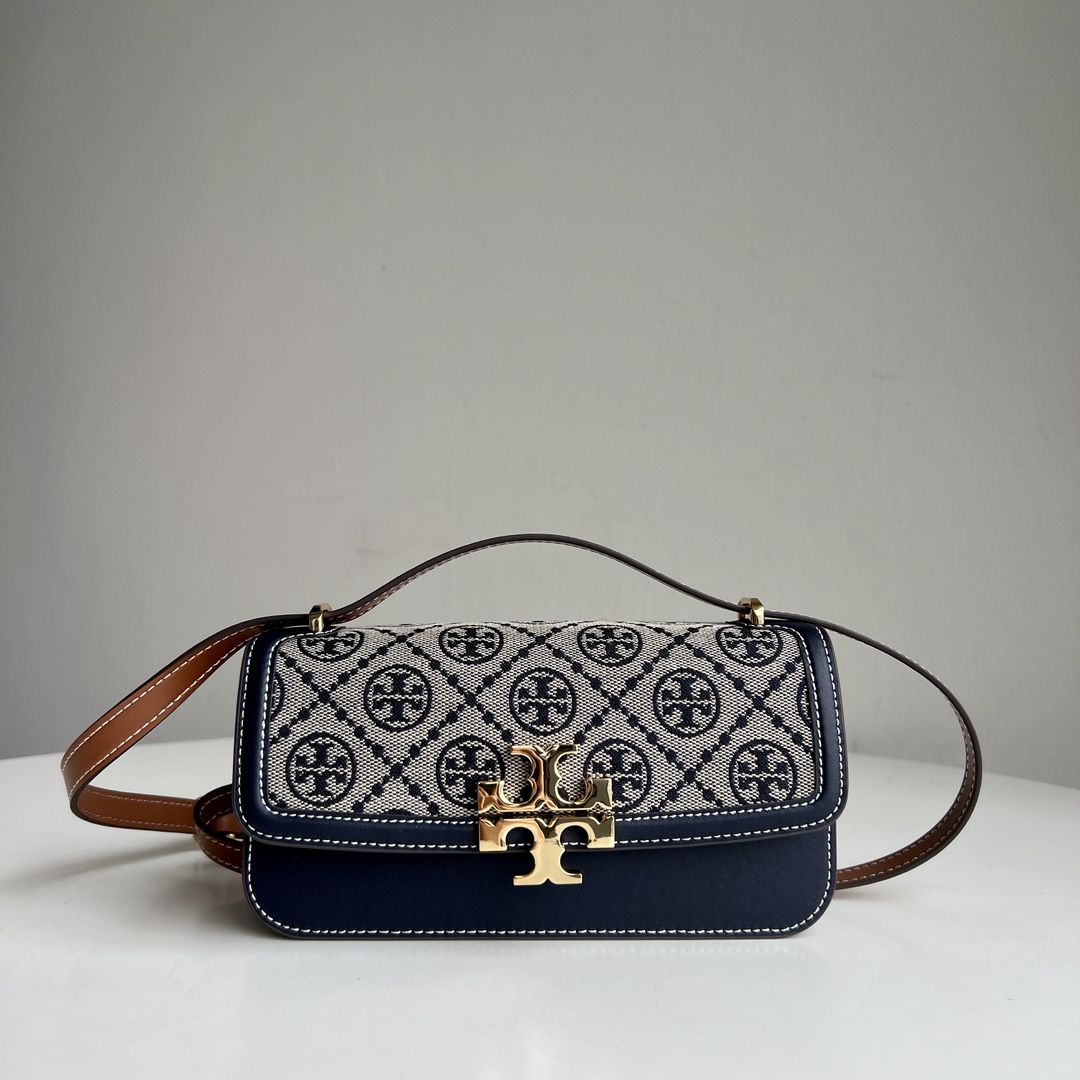 Tory Burch ～TB Eleanor新款迷你豆腐包 新版本 可调节肩带 纳帕牛皮面料 柔软舒适