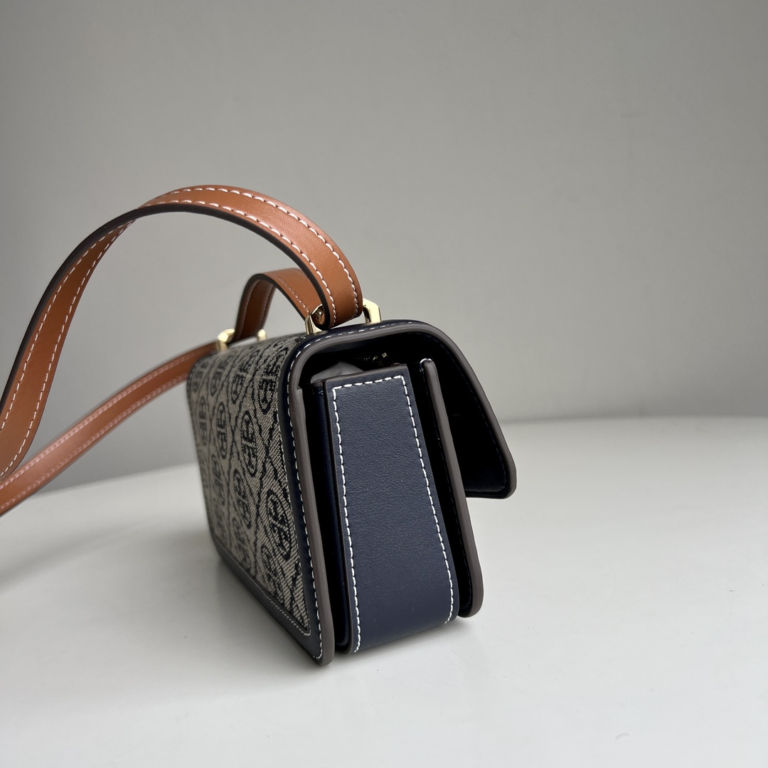 Tory Burch ～TB Eleanor新款迷你豆腐包 新版本 可调节肩带 纳帕牛皮面料 柔软舒适