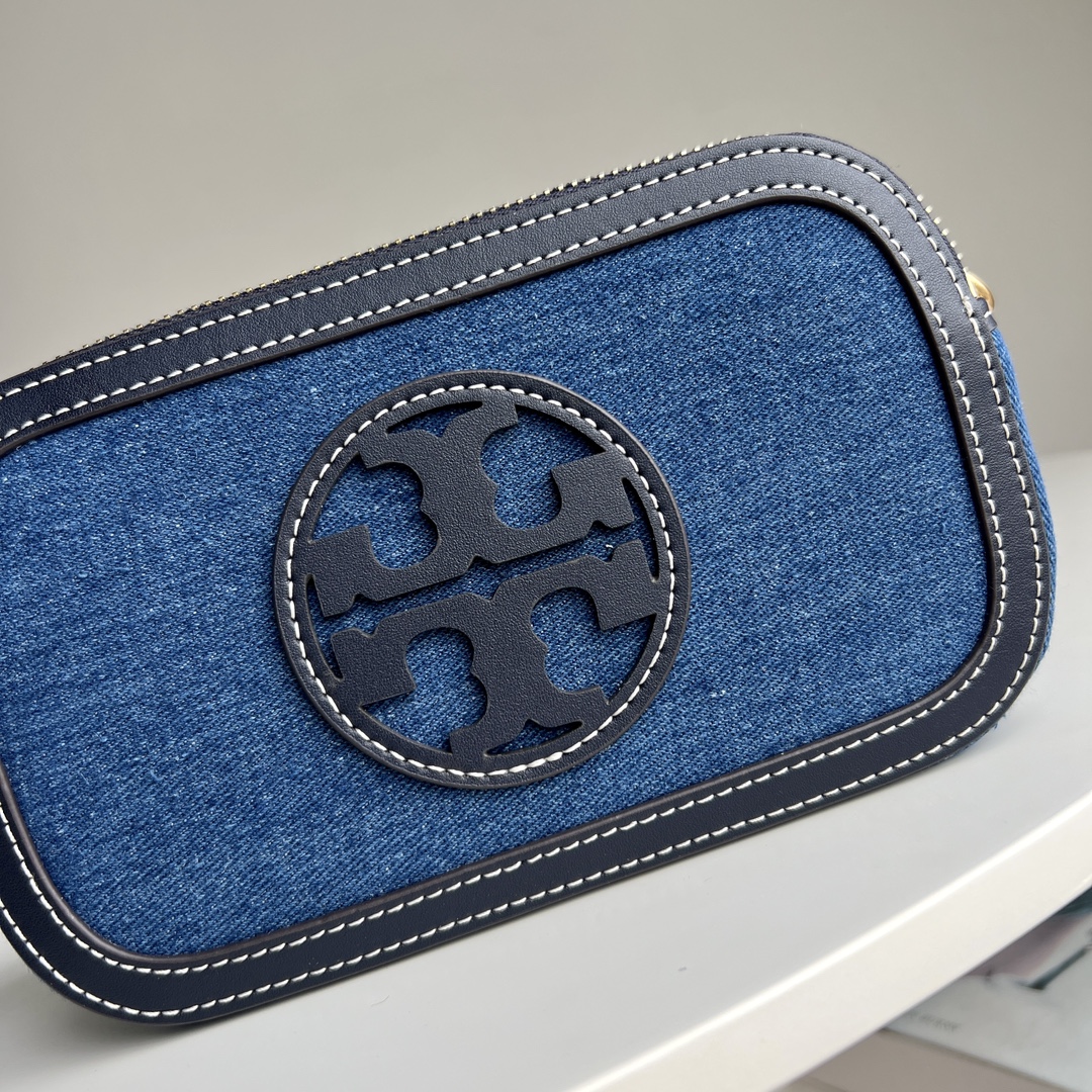 Tory Burch ～Tory Burch新款牛仔相机包 Miller单肩斜挎包 丹宁牛仔蓝 春夏季无敌配搭