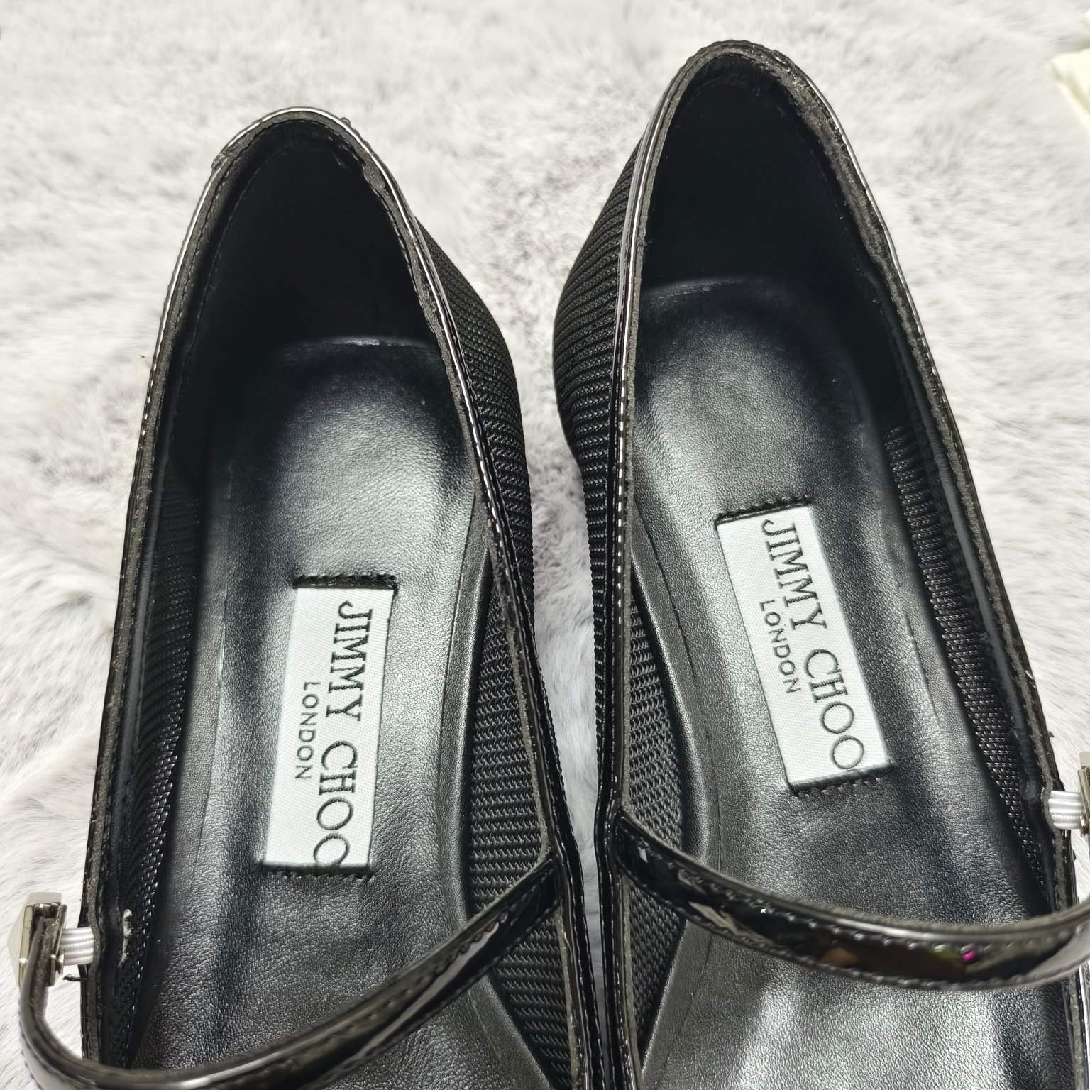 Jimmy Choo Modern Ballet Shoes: 3D Net, Paint-Coated Fabric, Diamond Straps. - 图片 7