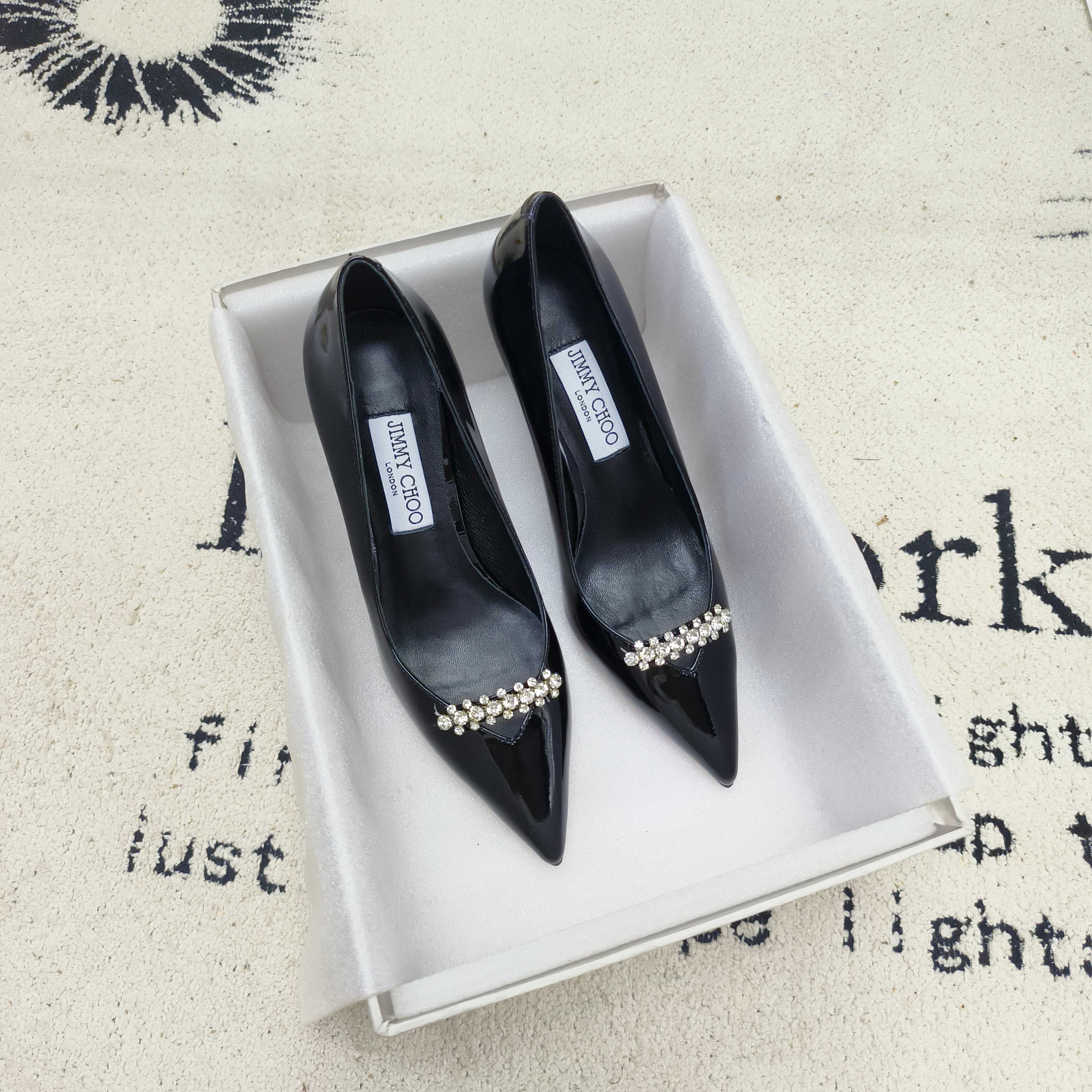 Jimmy Choo Haute Couture Classic Luxury Leather Shoe Loafer Shoes 7