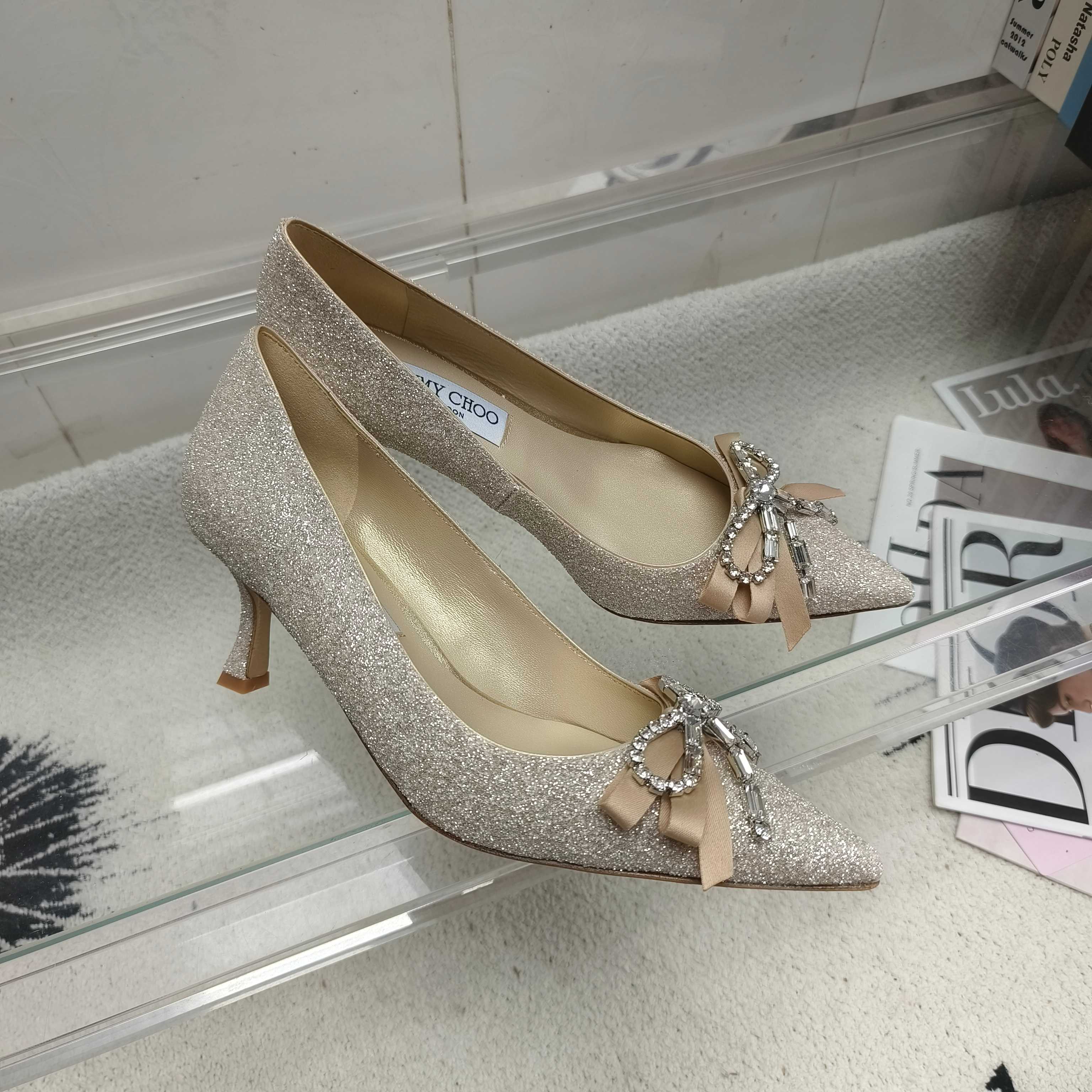 Jimmy Choo Classic Luxury Leather Shoe Loafer Ref 3