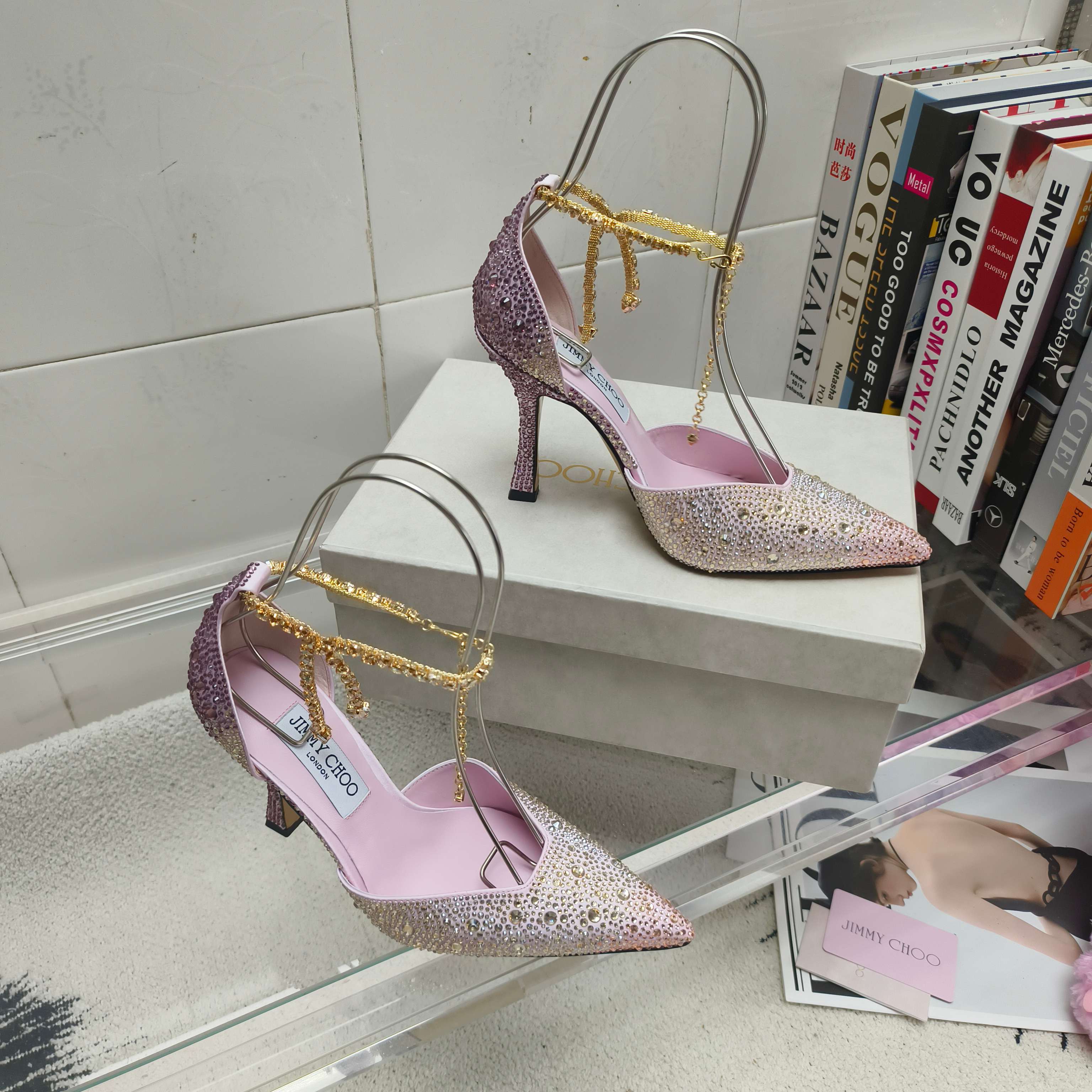 吉米周 Jimmy Choo 高定典藏经典高奢皮鞋男鞋女鞋鞋履高跟鞋 #FFE764D6 9