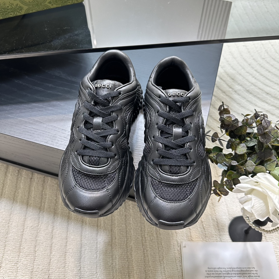 GUCCI Ripple ダッドスニーカー 春の新作 ペアモデル ウェーブタyre底+5cmヒールアップ トップクラス代購バージョン