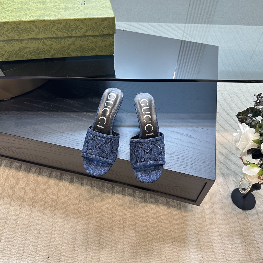 GUCCI 25S Nouveautés Printemps-Été Chaussures à talon en bambou Sandales à bride arrière Talons hauts Cuir verni importé + doublure en agneau