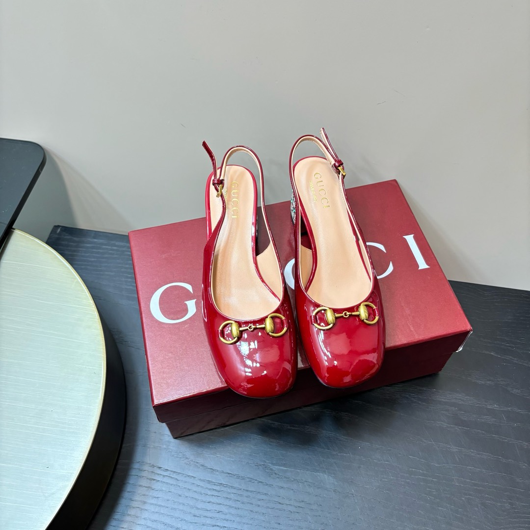 GUCCI 2025新款 馬銜扣 中跟涼鞋 走秀款 防水台系列 5.5cm跟高