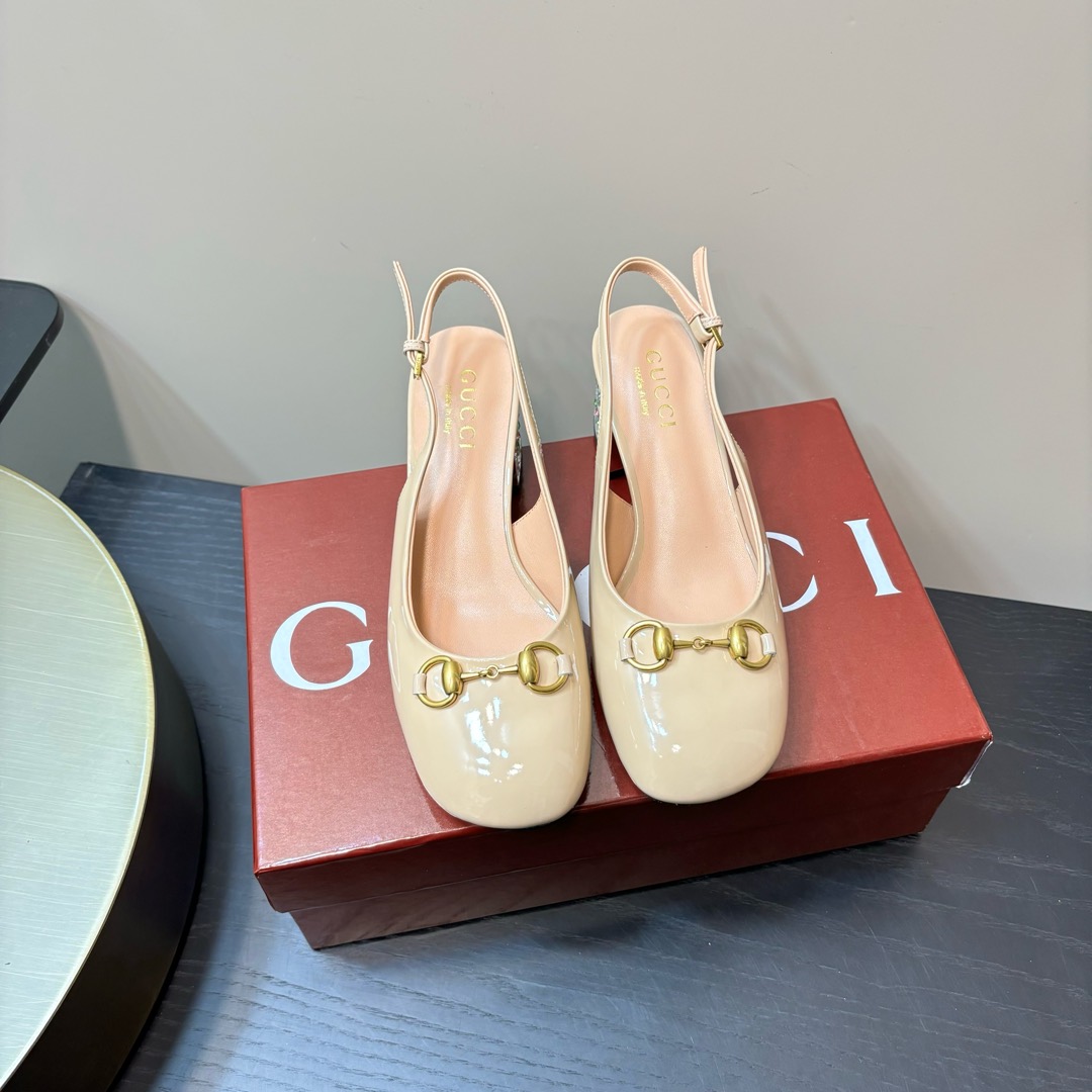GUCCI 2025新款 馬銜扣 中跟涼鞋 走秀款 防水台系列 5.5cm跟高