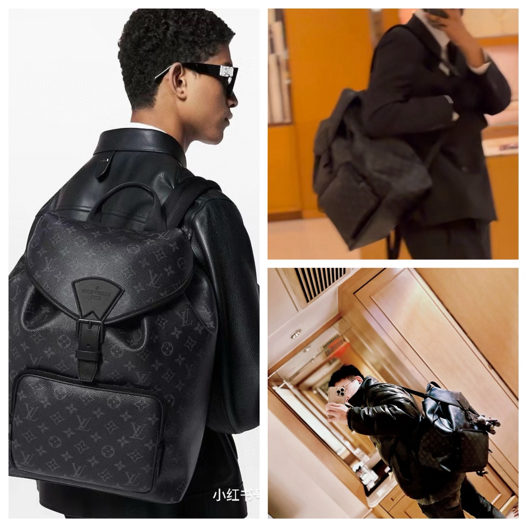 Buy High Quality Cheap Hot Replica
 Louis Vuitton LV Montsouris Bags Backpack Men Monogram Canvas Cowhide