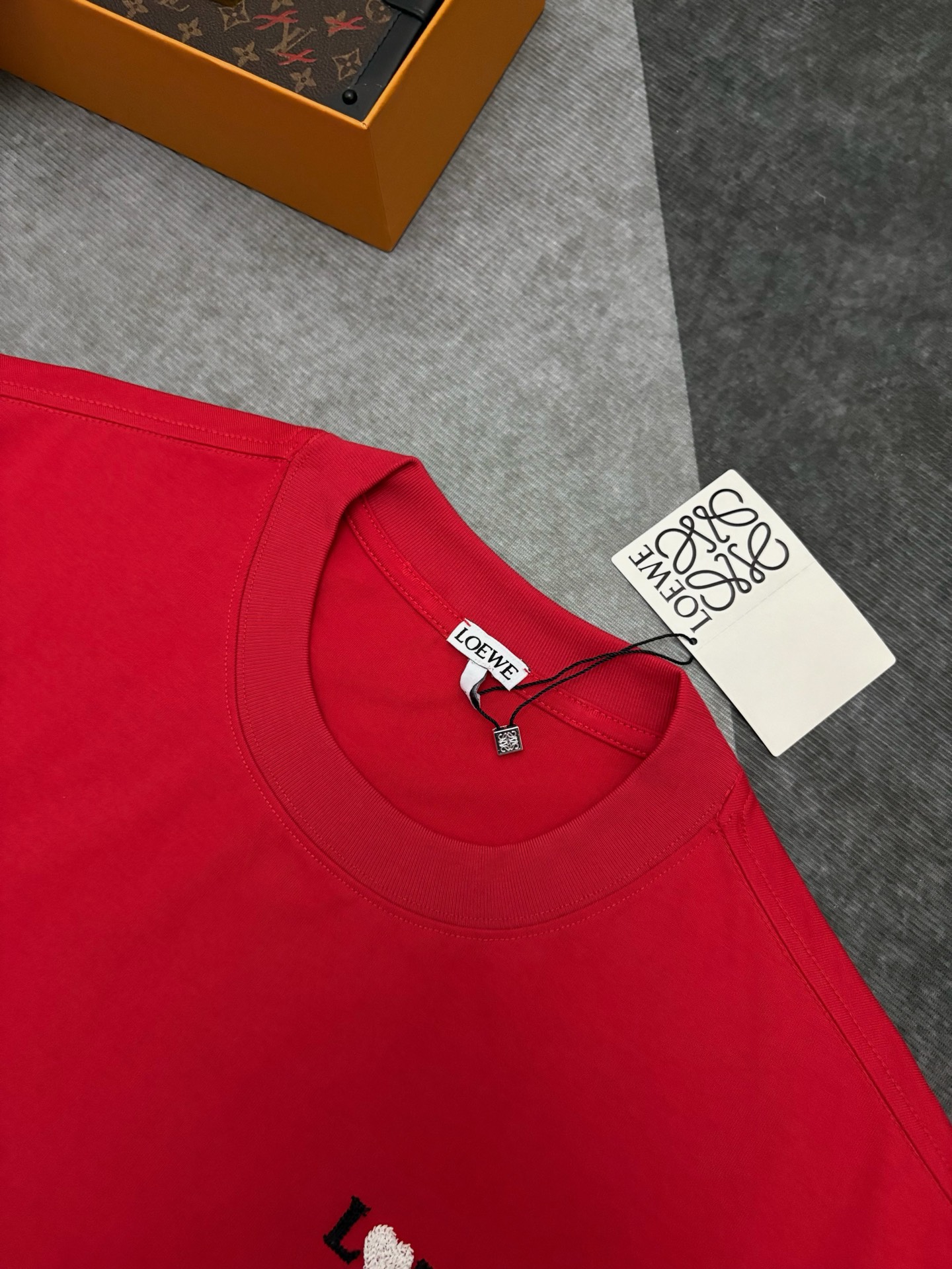 Loewe LOEWE 罗意威立体刺绣双纱棉质短袖T恤