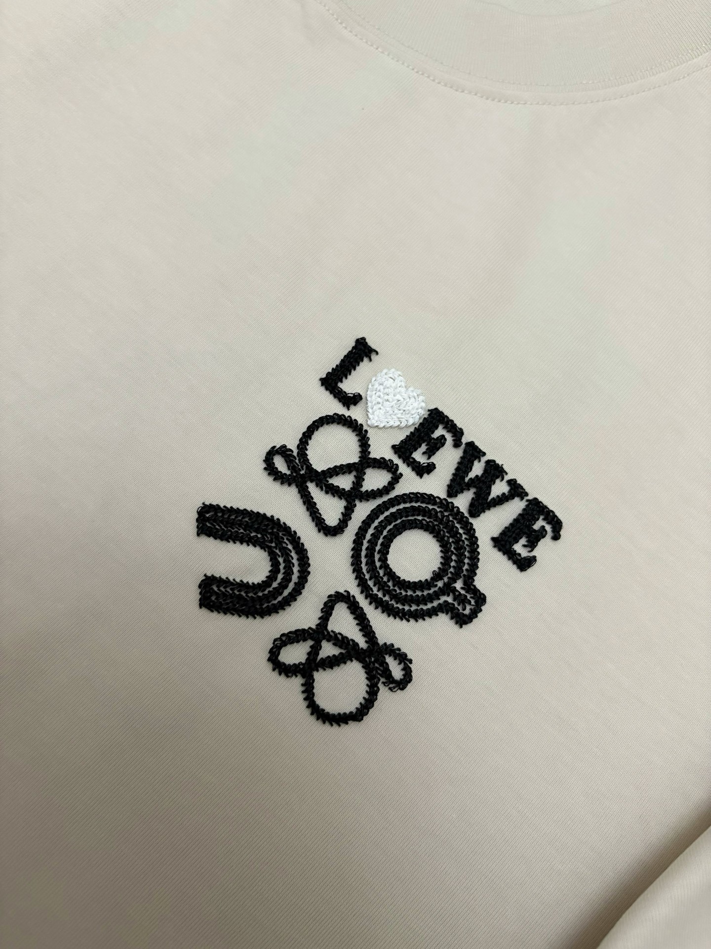 Loewe LOEWE 罗意威立体刺绣双纱棉质短袖T恤