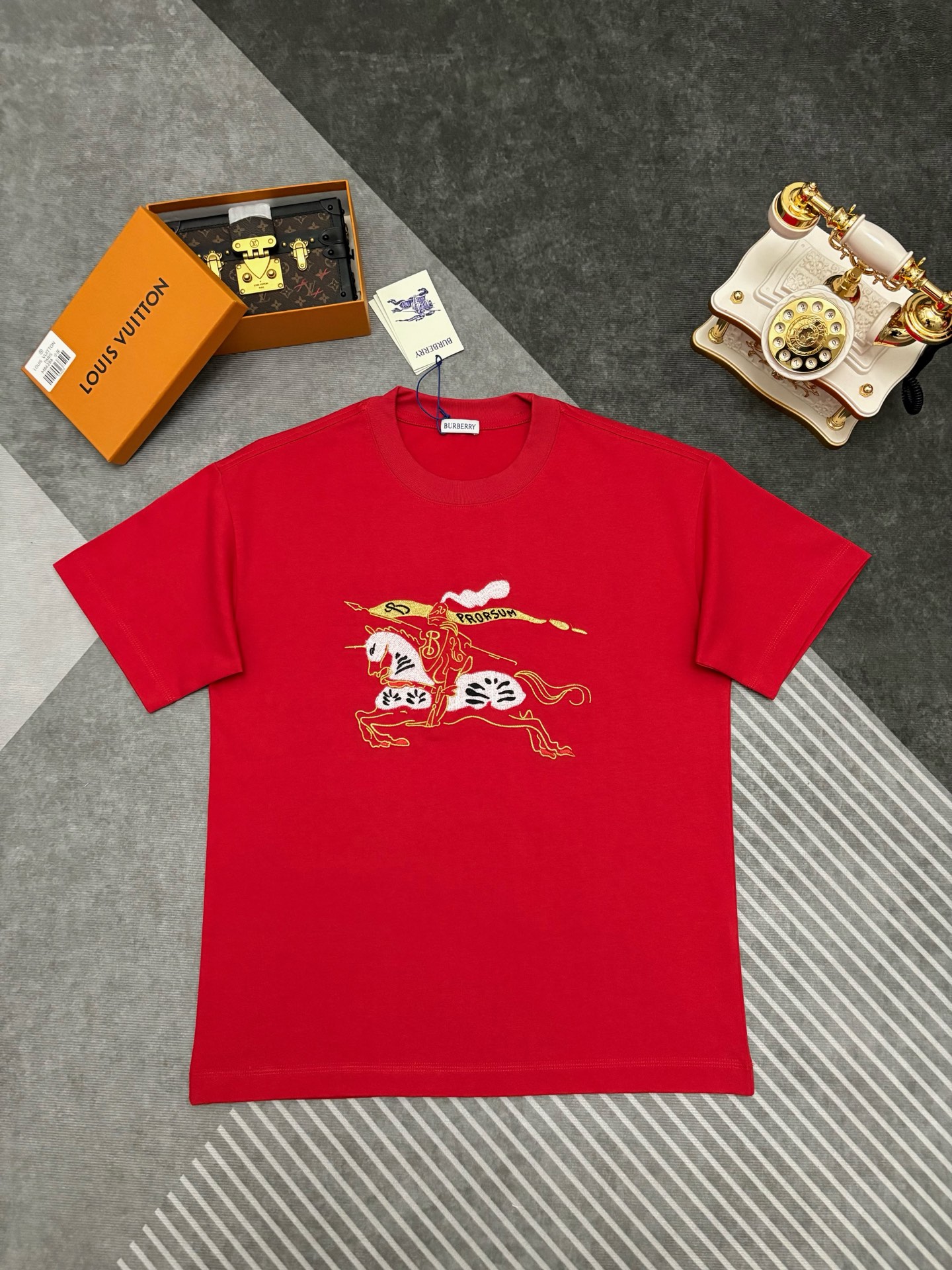 Burberry BBR BURBERRY 巴宝莉刺绣棉质短袖T恤