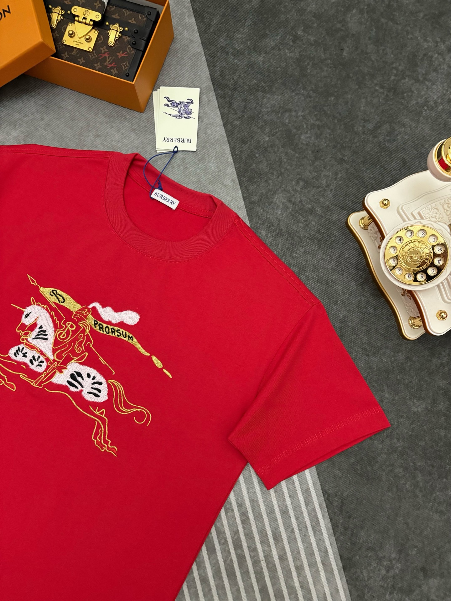 Burberry BBR BURBERRY 巴宝莉刺绣棉质短袖T恤