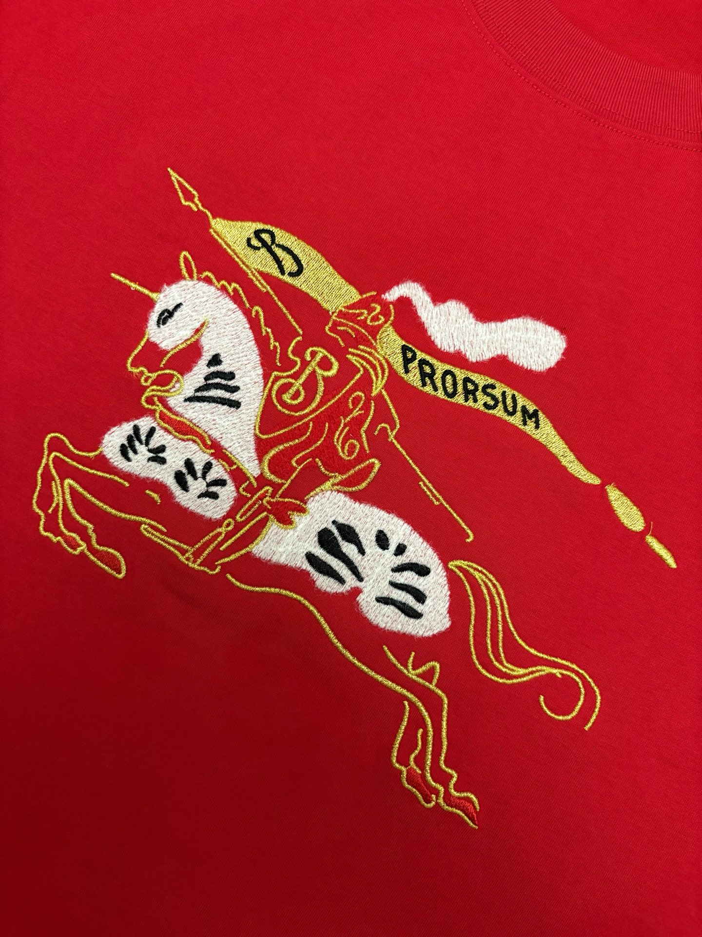 Burberry BBR BURBERRY 巴宝莉刺绣棉质短袖T恤