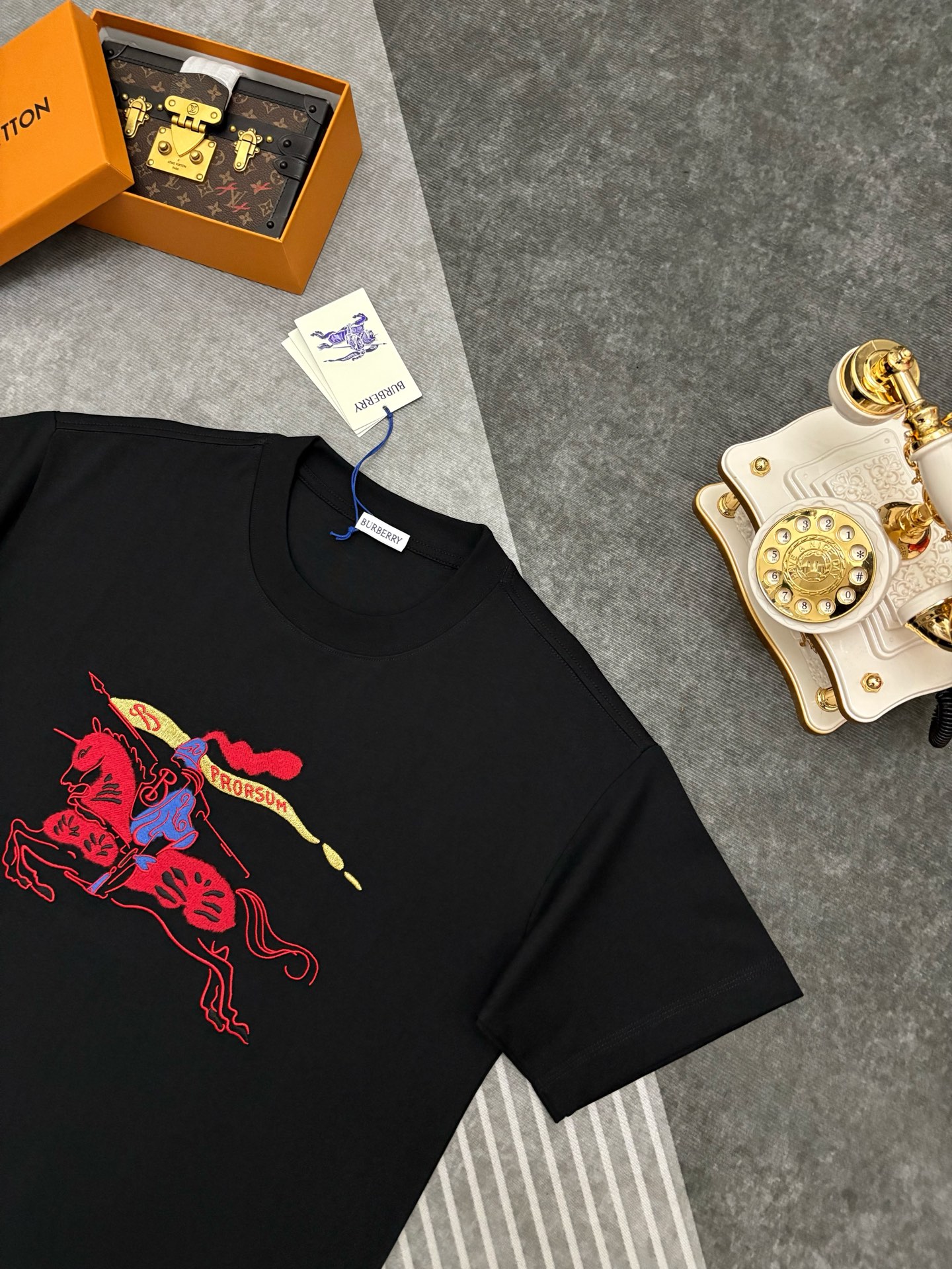 Burberry BBR BURBERRY 巴宝莉刺绣棉质短袖T恤