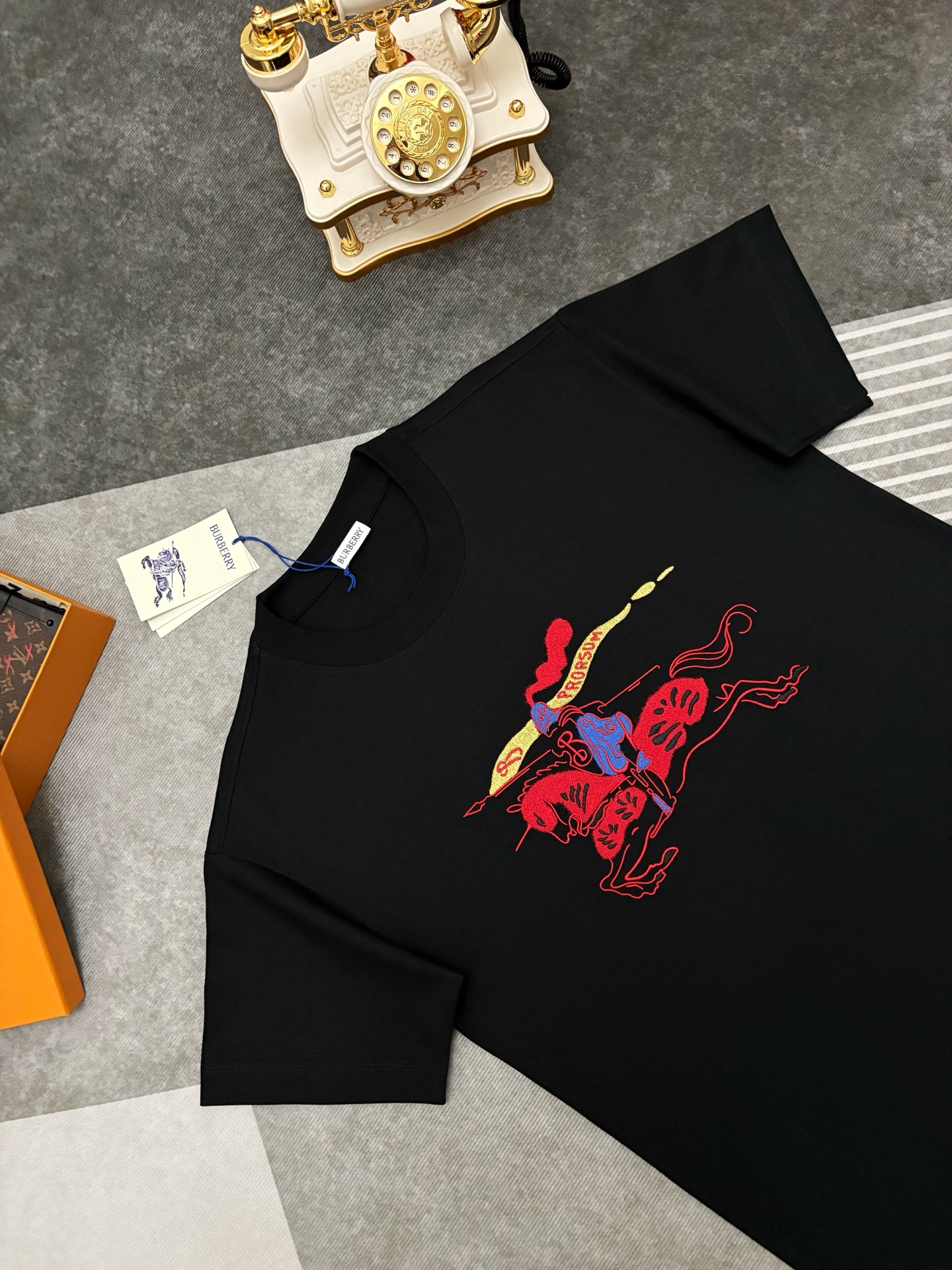 Burberry BBR BURBERRY 巴宝莉刺绣棉质短袖T恤