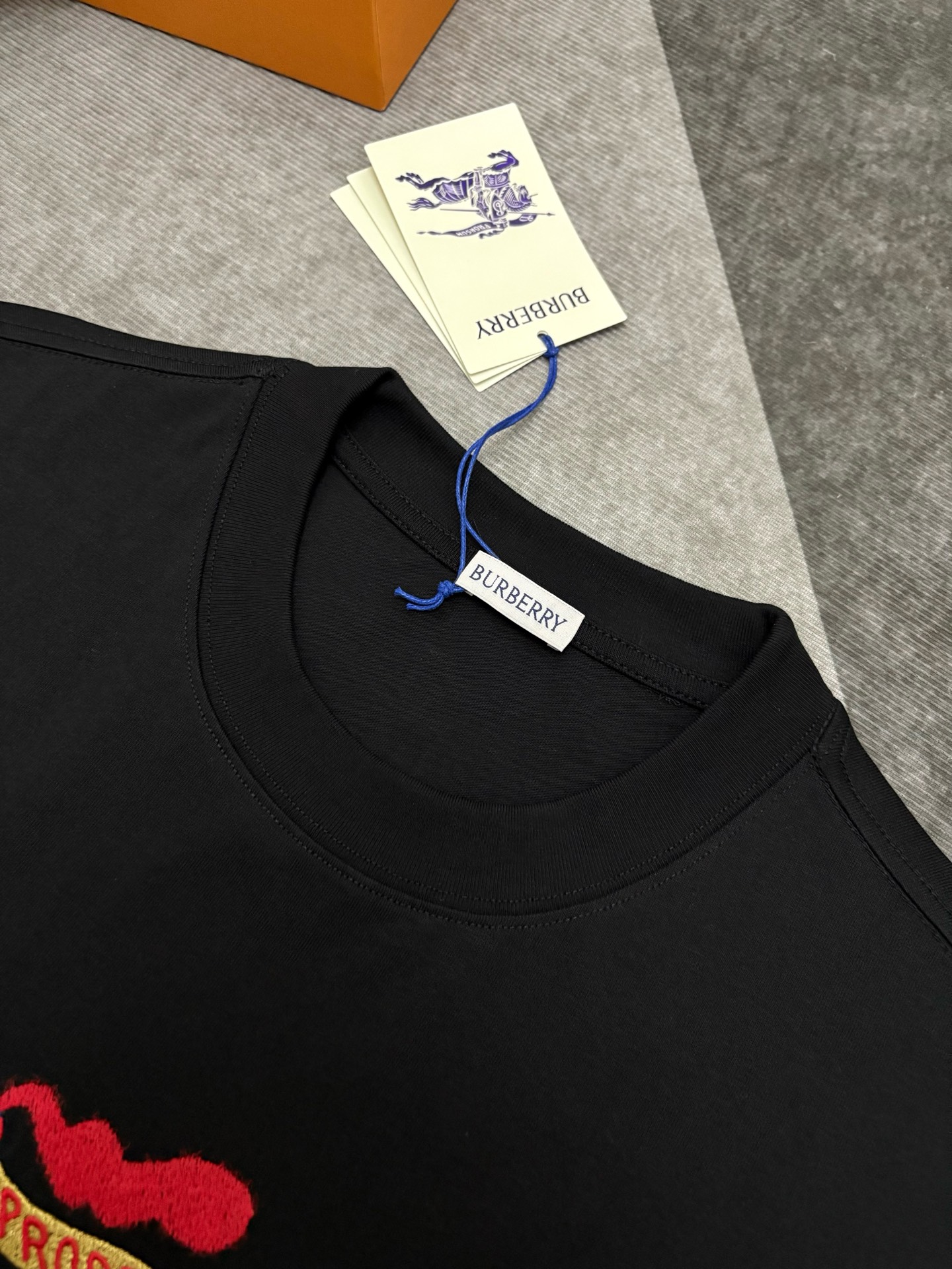 Burberry BBR BURBERRY 巴宝莉刺绣棉质短袖T恤