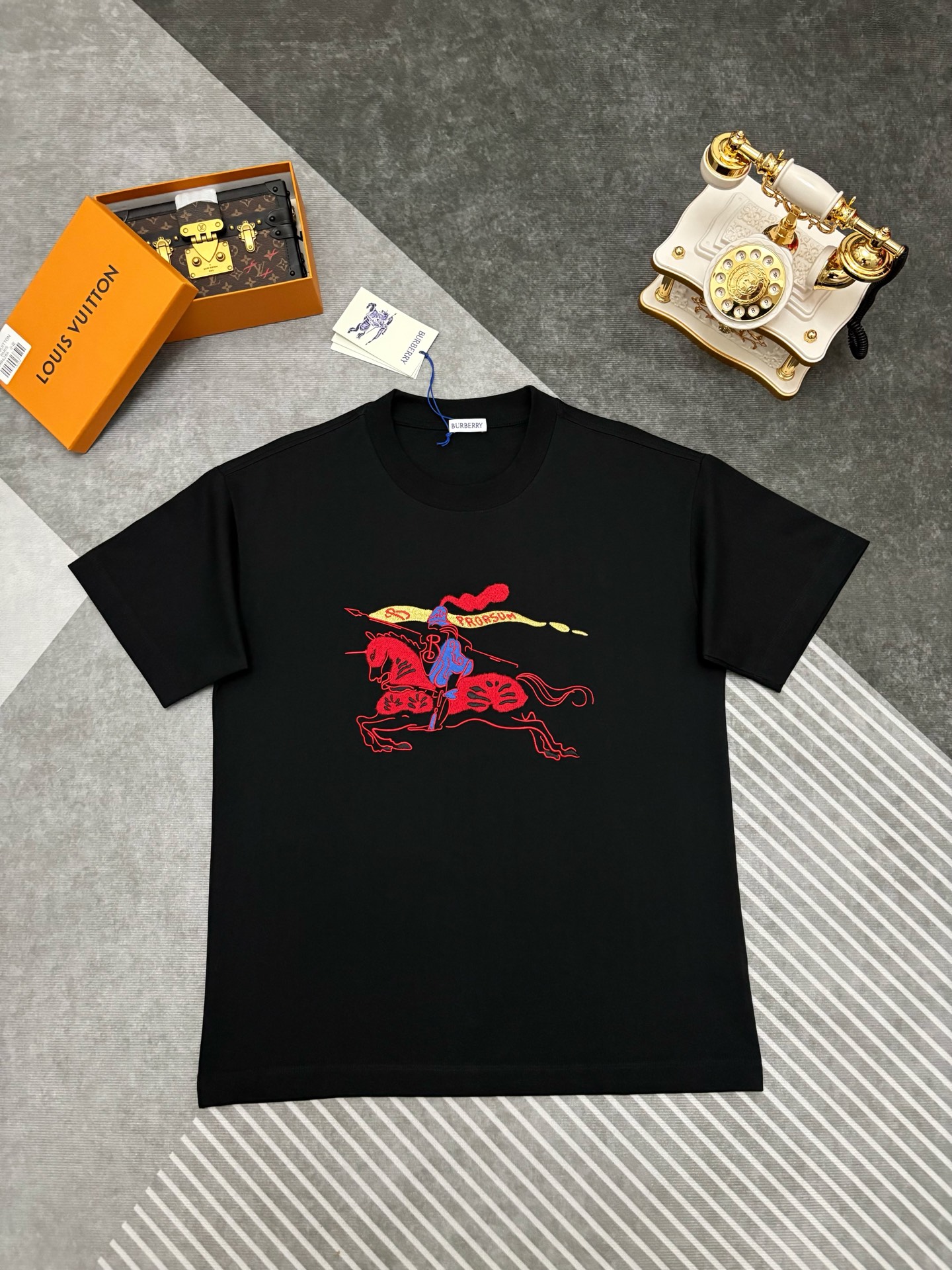 Burberry BBR BURBERRY 巴宝莉刺绣棉质短袖T恤