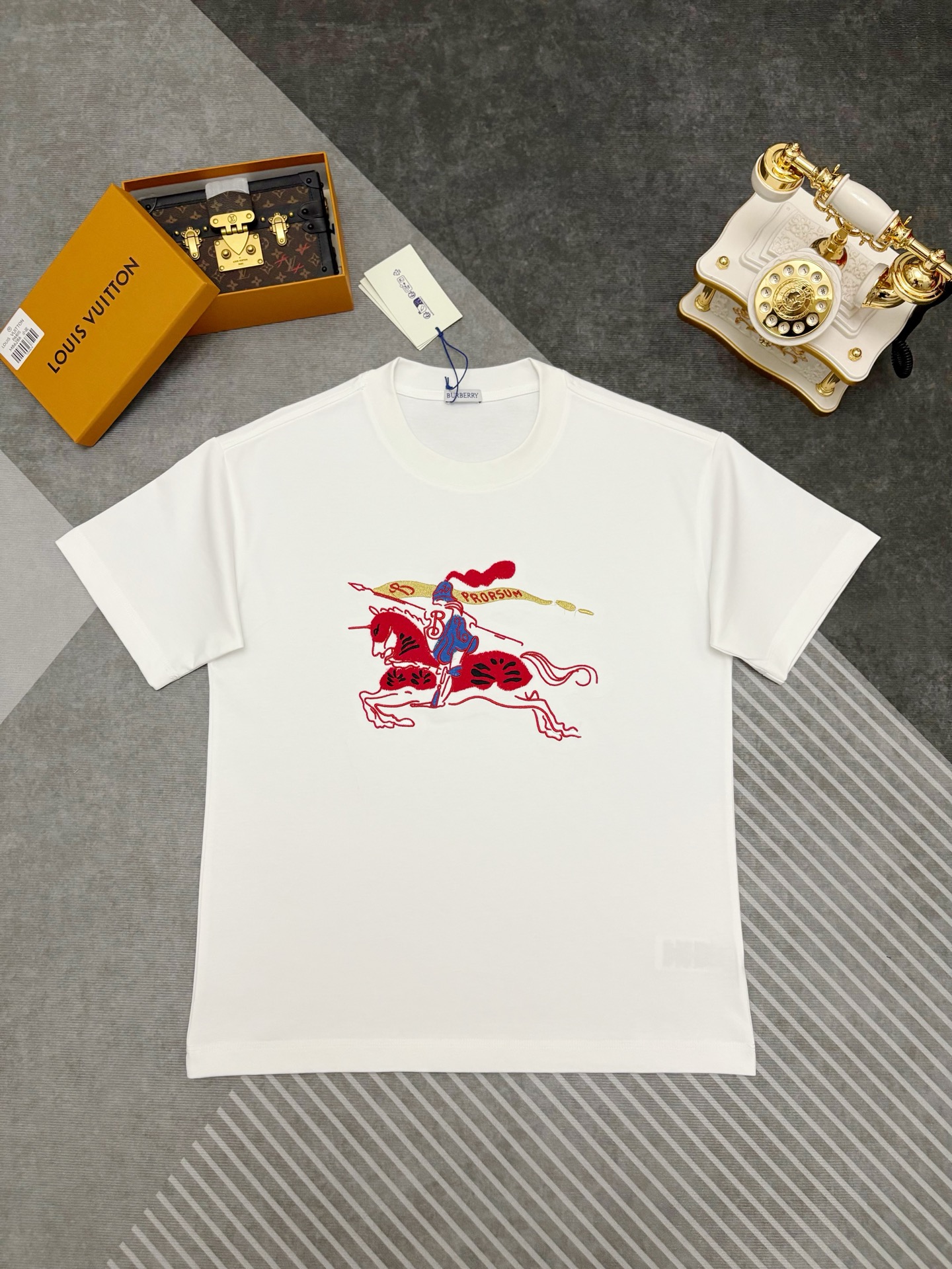 Burberry BBR BURBERRY 巴宝莉刺绣棉质短袖T恤