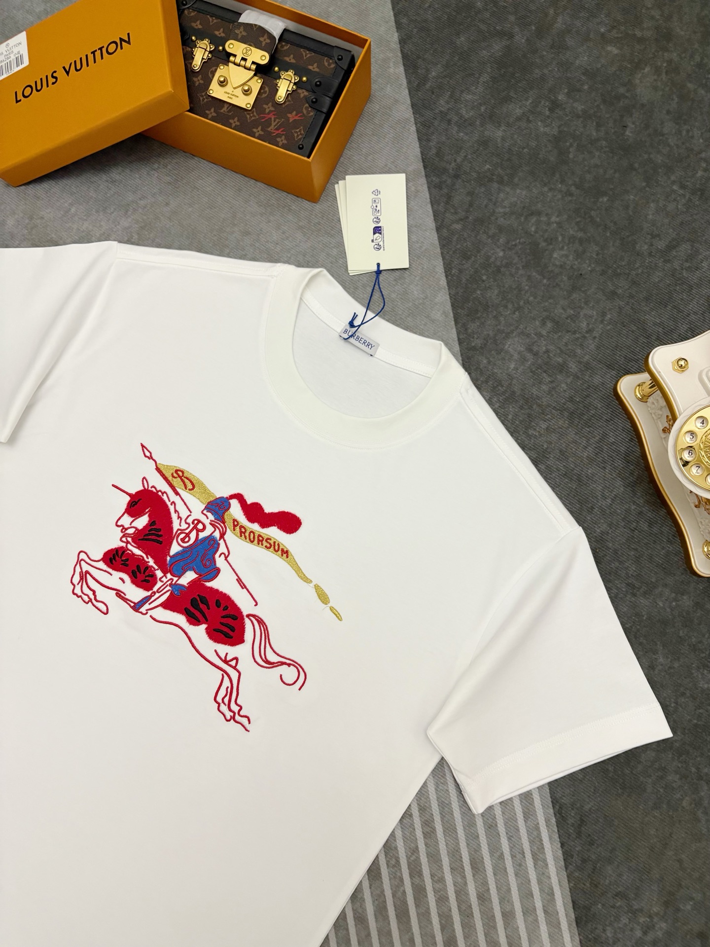 Burberry BBR BURBERRY 巴宝莉刺绣棉质短袖T恤