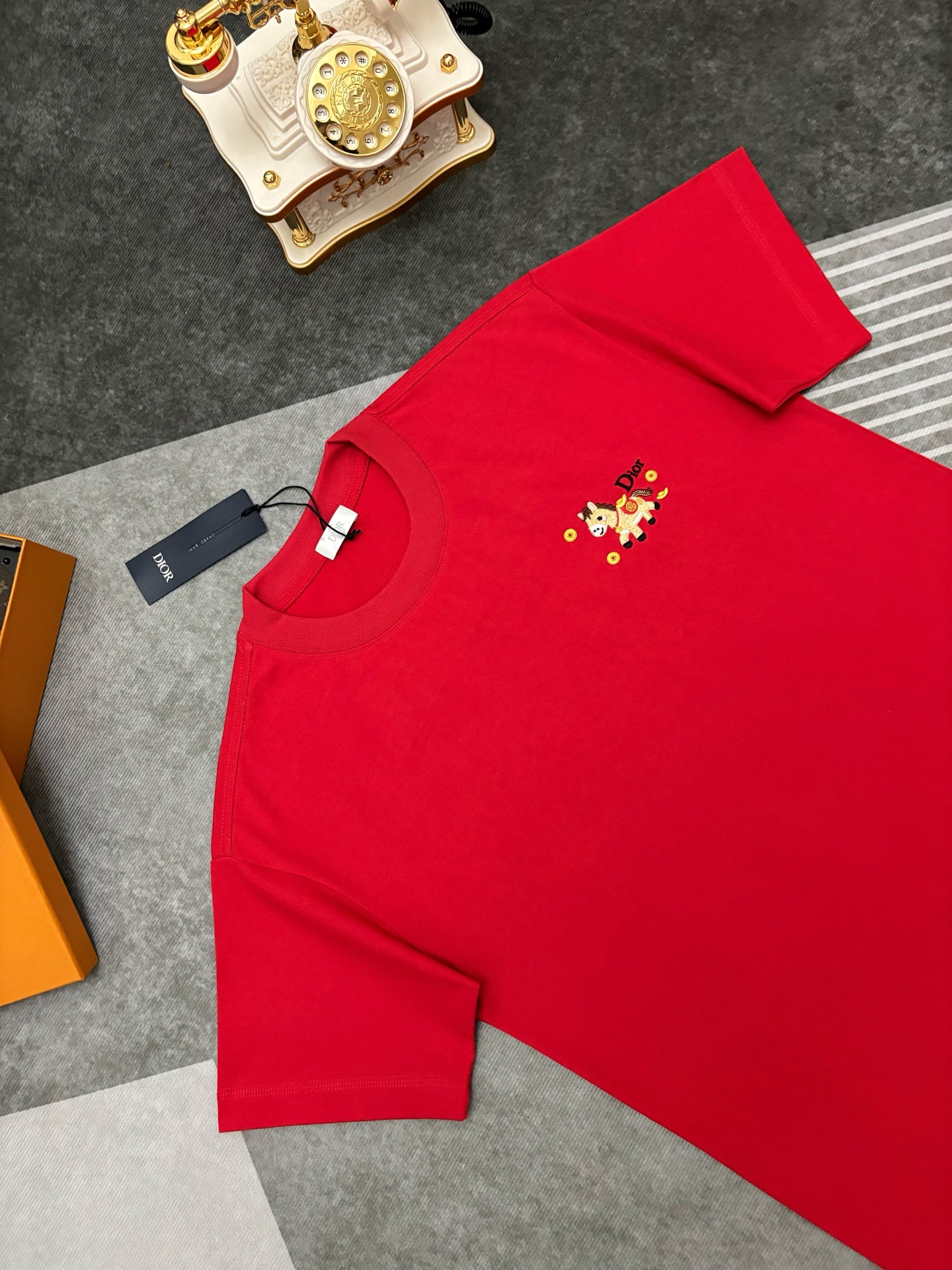 Dior Dior 迪奥 马年限定刺绣双纱棉短袖T恤