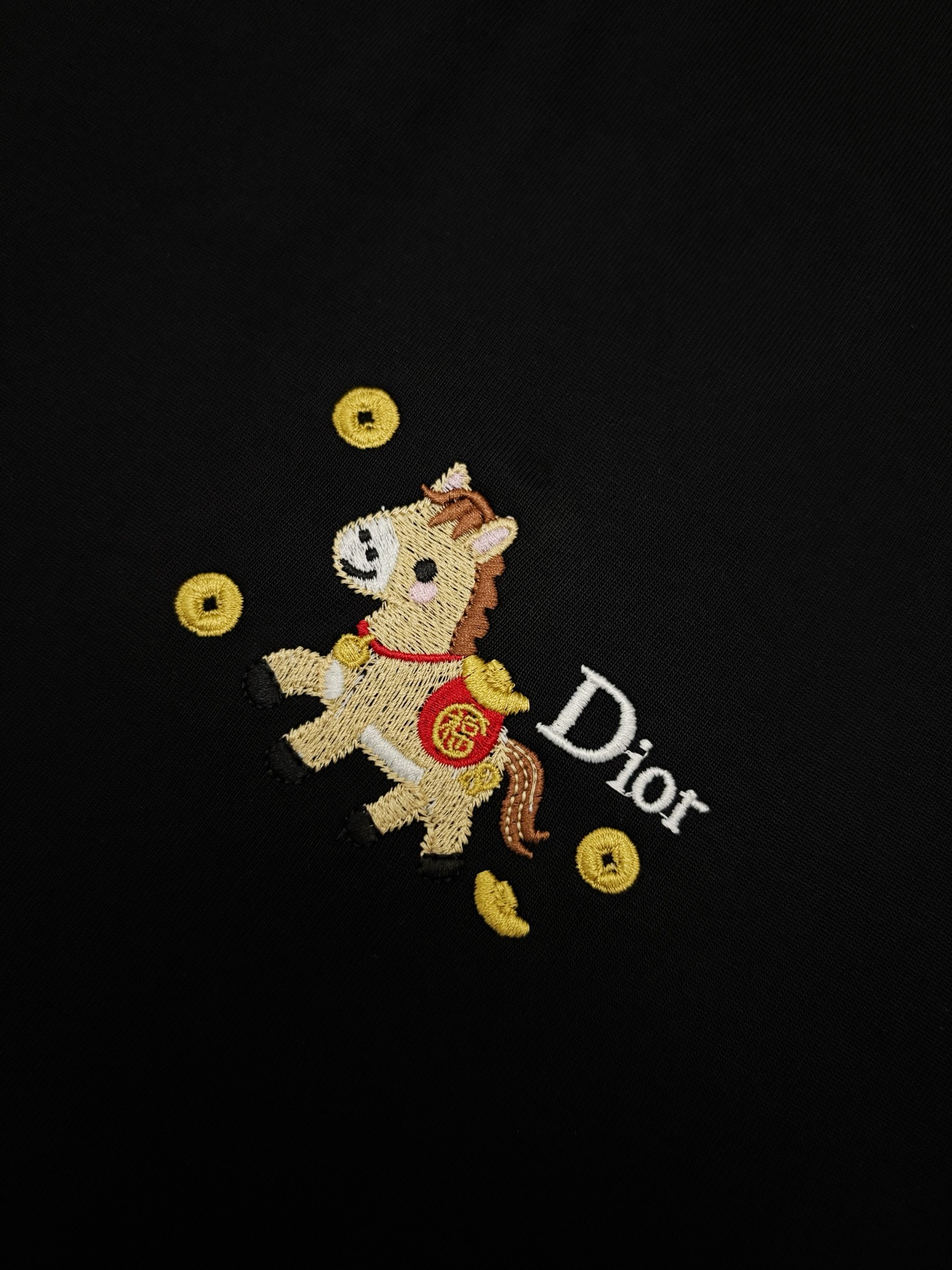 Dior Dior 迪奥 马年限定刺绣双纱棉短袖T恤
