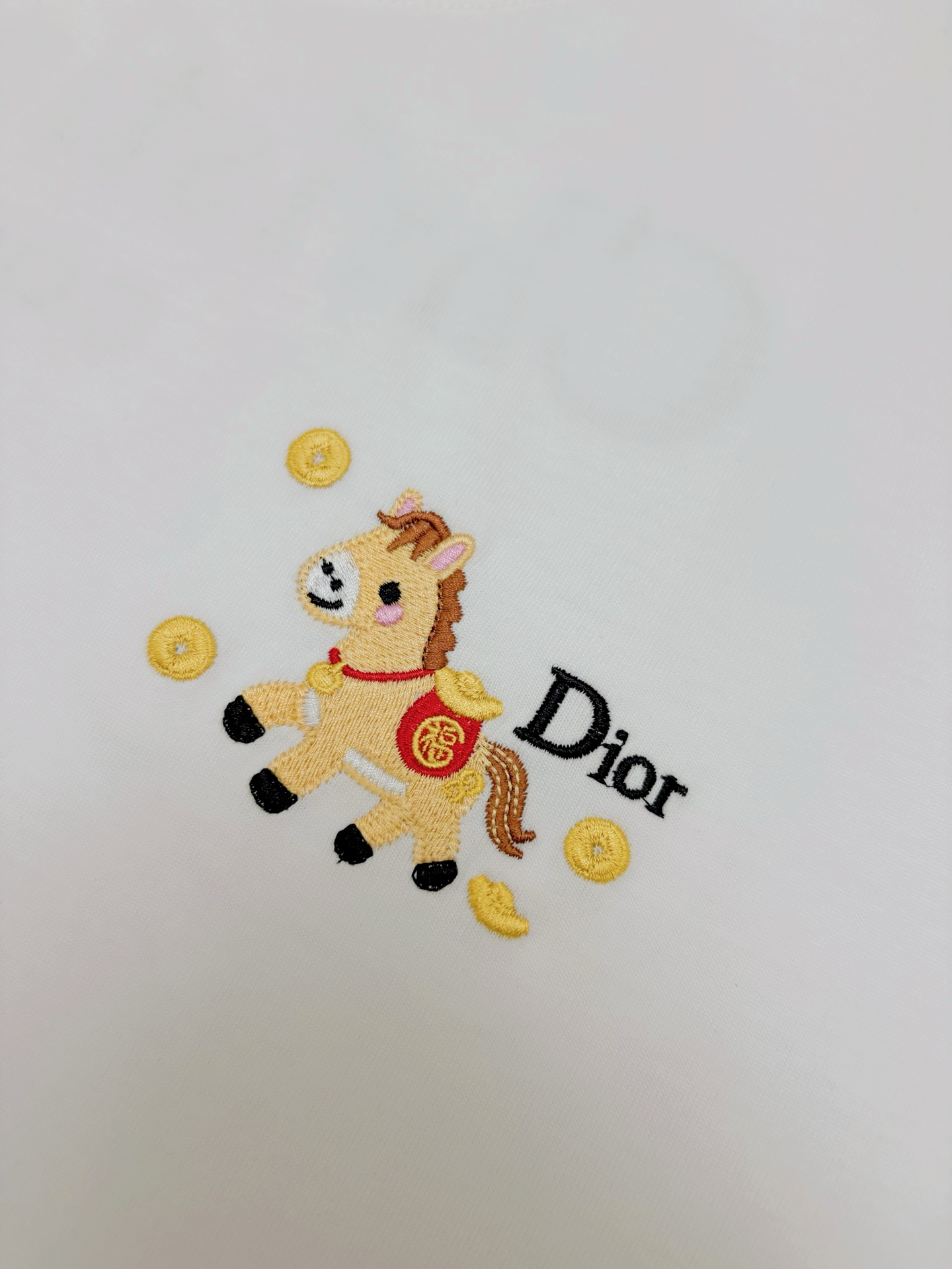 Dior Dior 迪奥 马年限定刺绣双纱棉短袖T恤