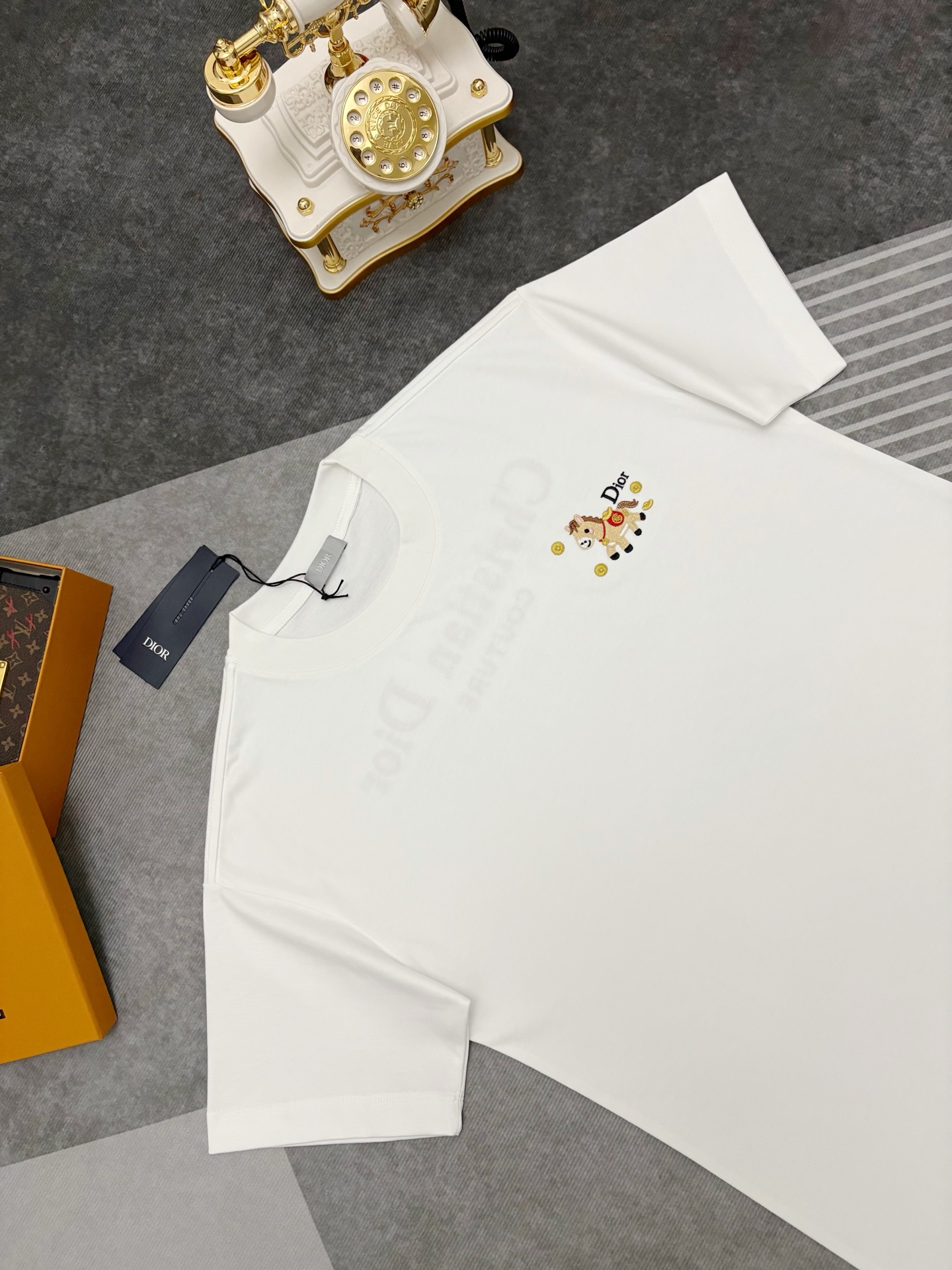 Dior Dior 迪奥 马年限定刺绣双纱棉短袖T恤